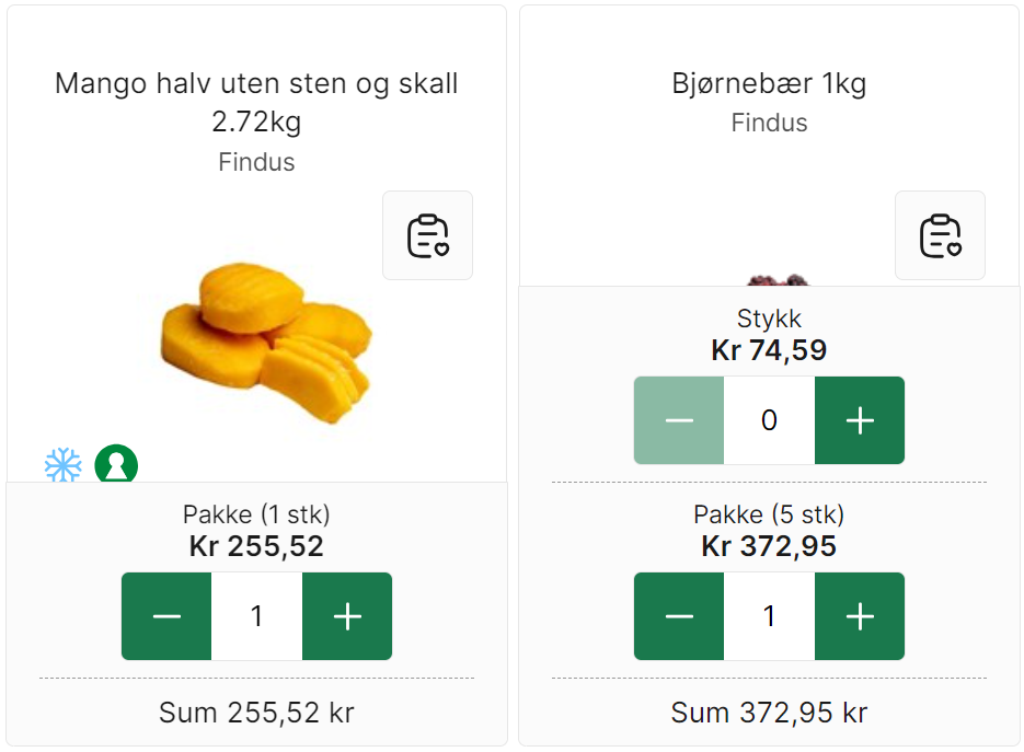 Eksempel på skjermbilde