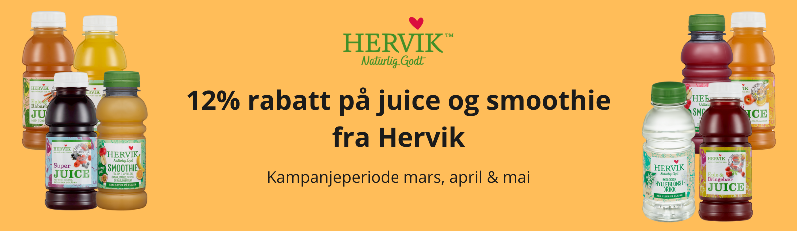 12% på juice & smoothie fra Hervik