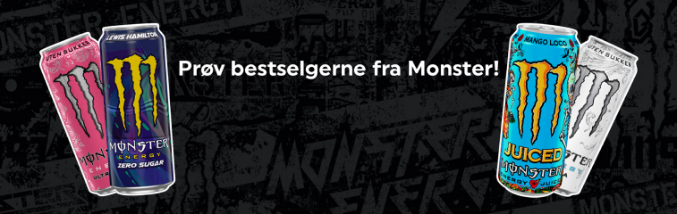 Prøv bestselgerne fra Monster