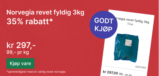 Norvegia fyldig revet 3 kg