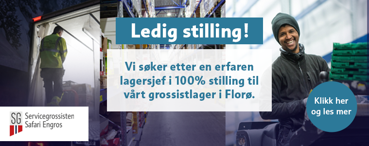 Banner om ledig stilling som lagersjef