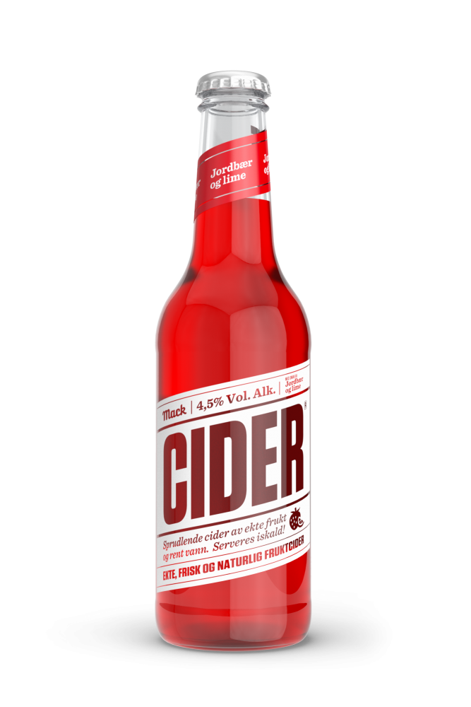 Mack cider jordbær/lime fl 4,5% 24x33cl