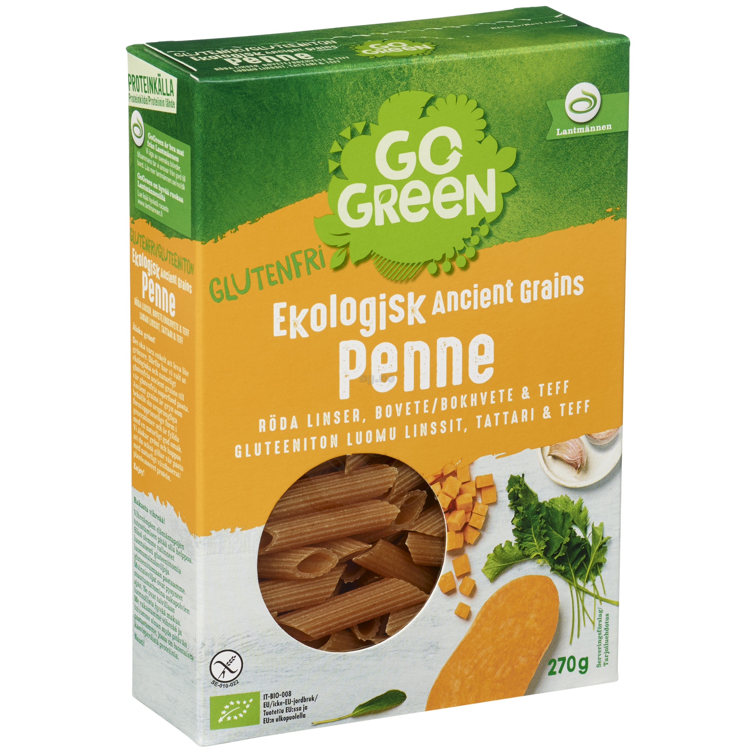 Penne linser økol. 270g