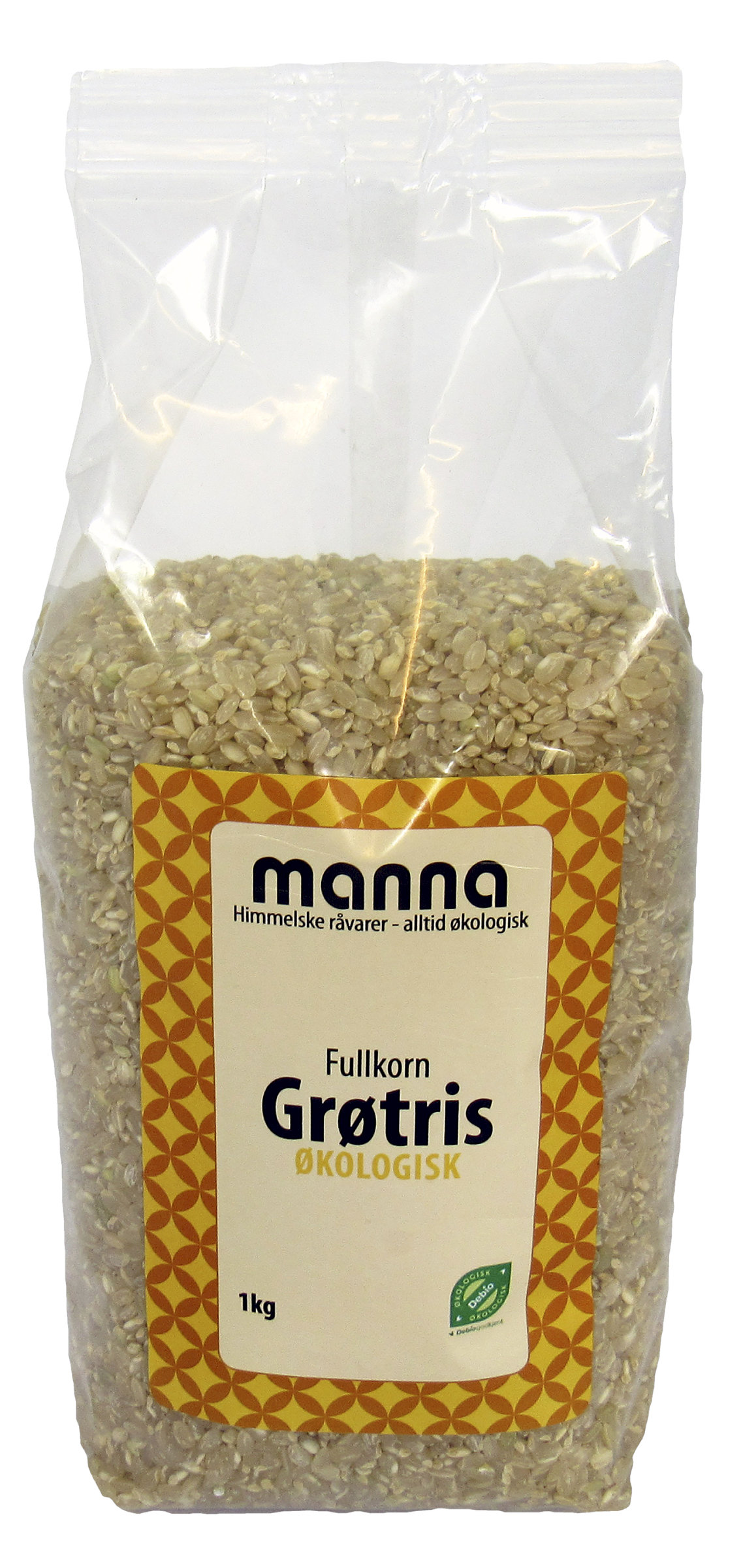Grøtris, fullkorn, rundkornet, økol. 1kg