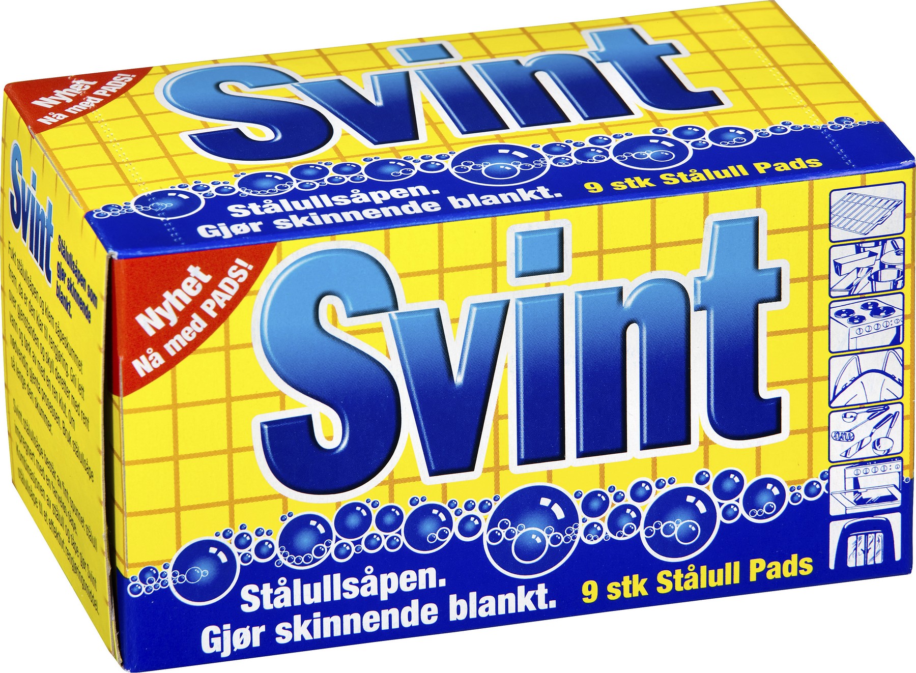 Svint stålull pads 9stk