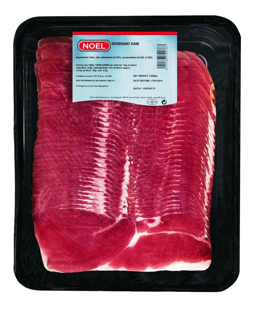 Serrano skinke skivet 500g