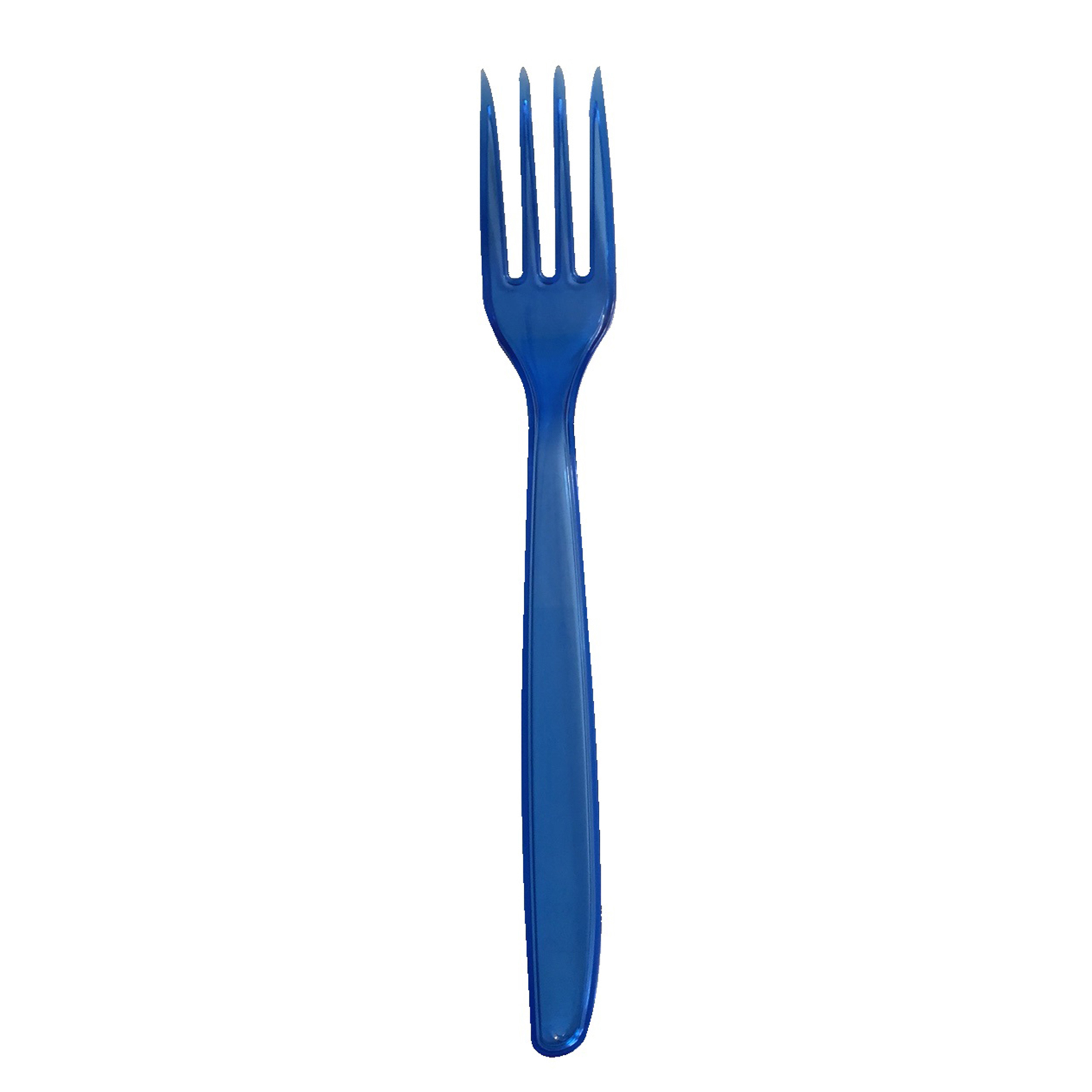 Fork transparent blue 18,5cm 50pce