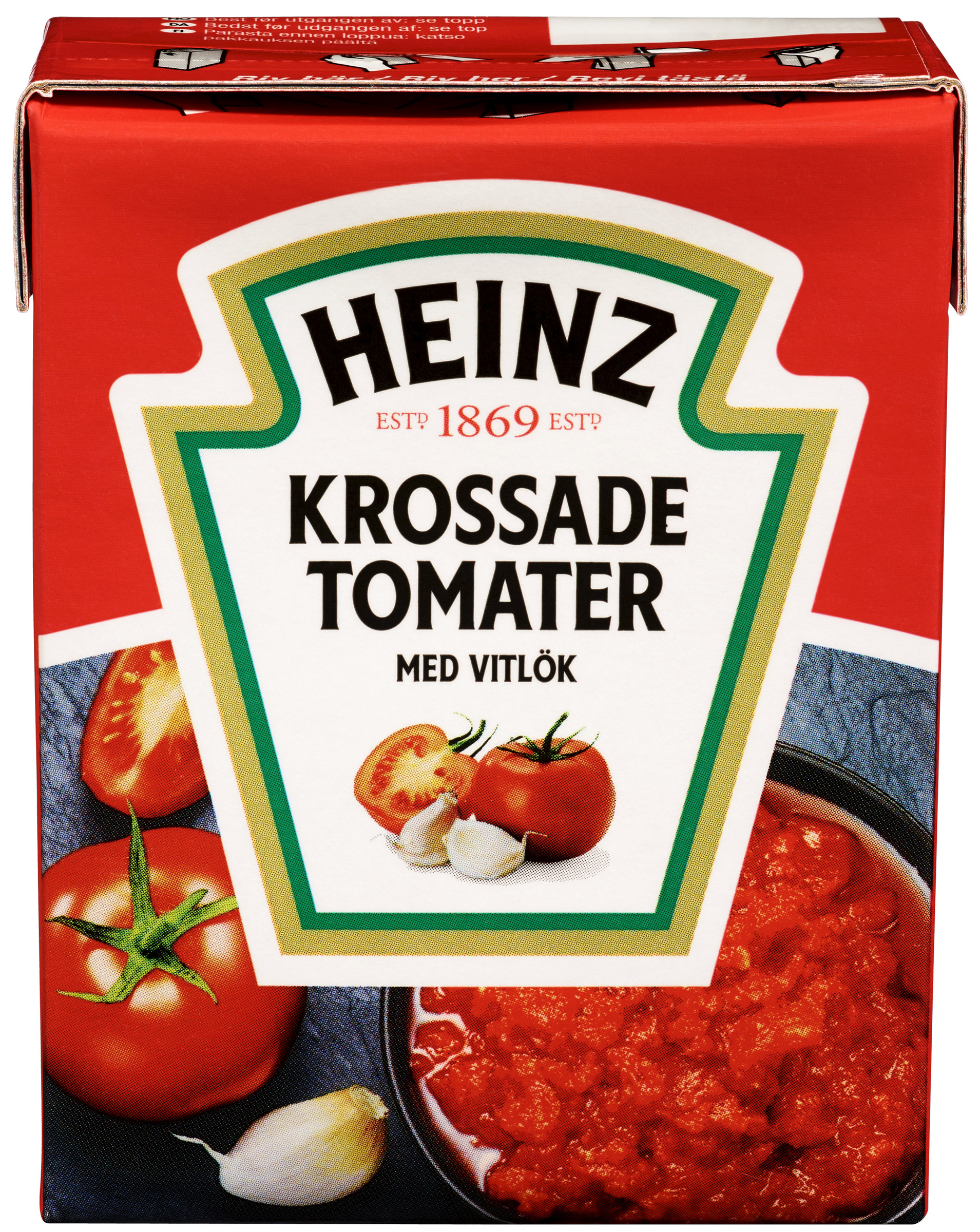 Hakkede tomater hvitløk 16x390g