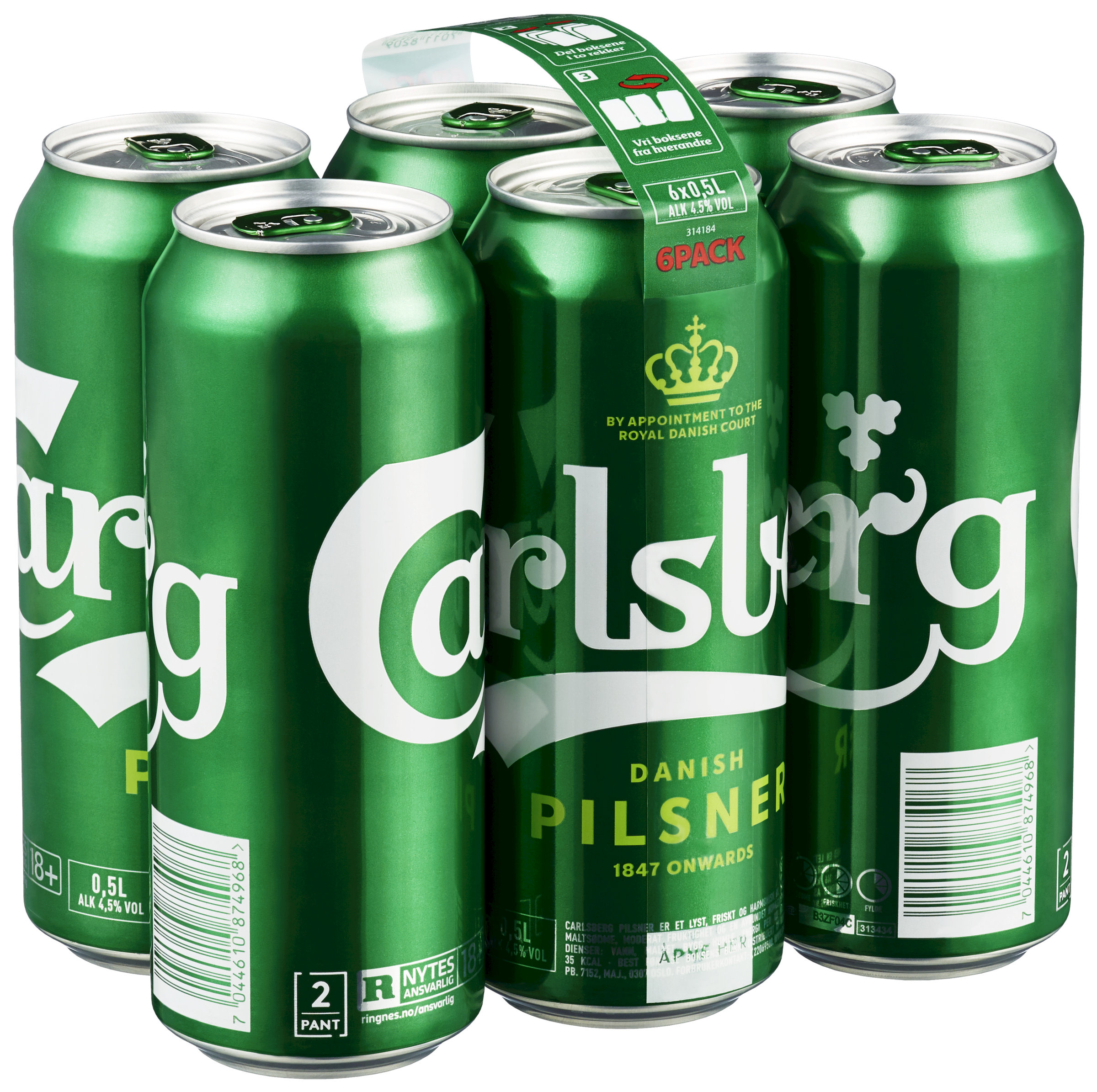 Carlsberg pilsner 6pk bx 4,5% 24x50cl