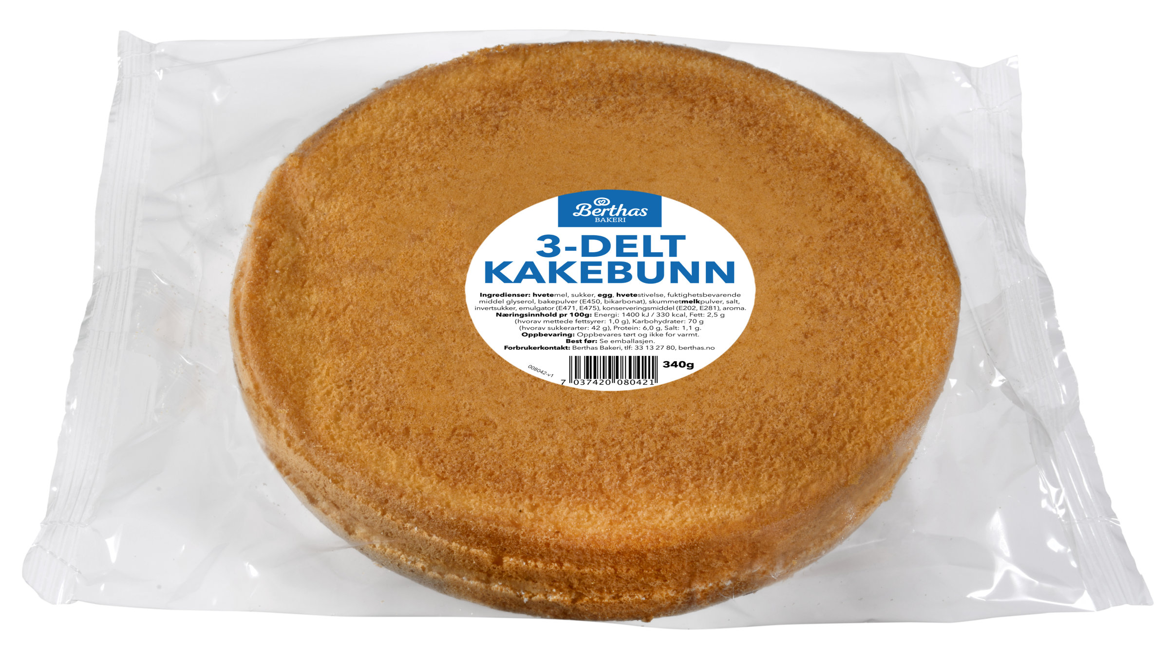 Kakebunn 3-delt 340g