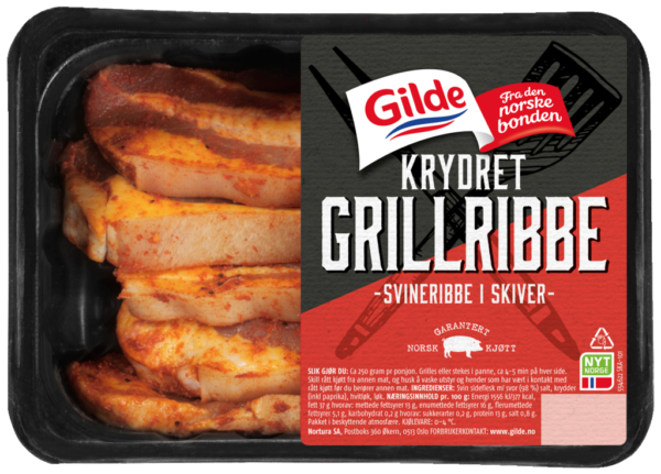 Grillribbe krydret skivet 430g