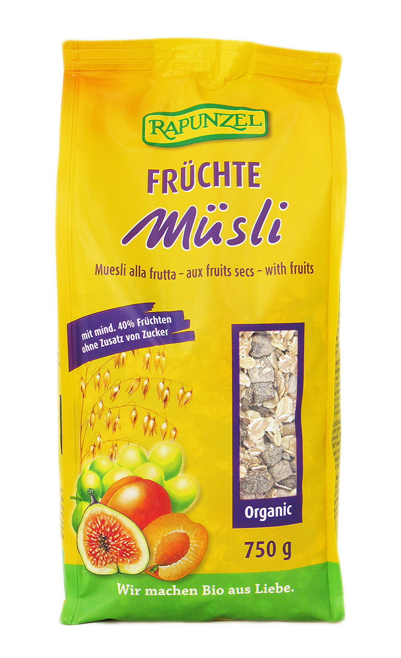 Musli frukt rapunzel økol. 750g