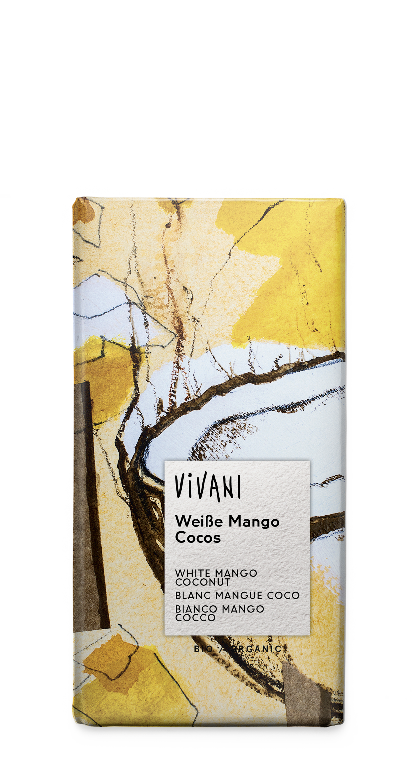 Hvit sjokolade m/mango og kokos, ecol. 80g