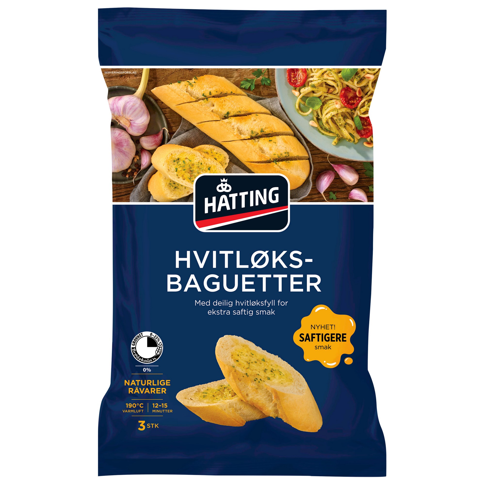 Hvitløksbaguetter 3x175g