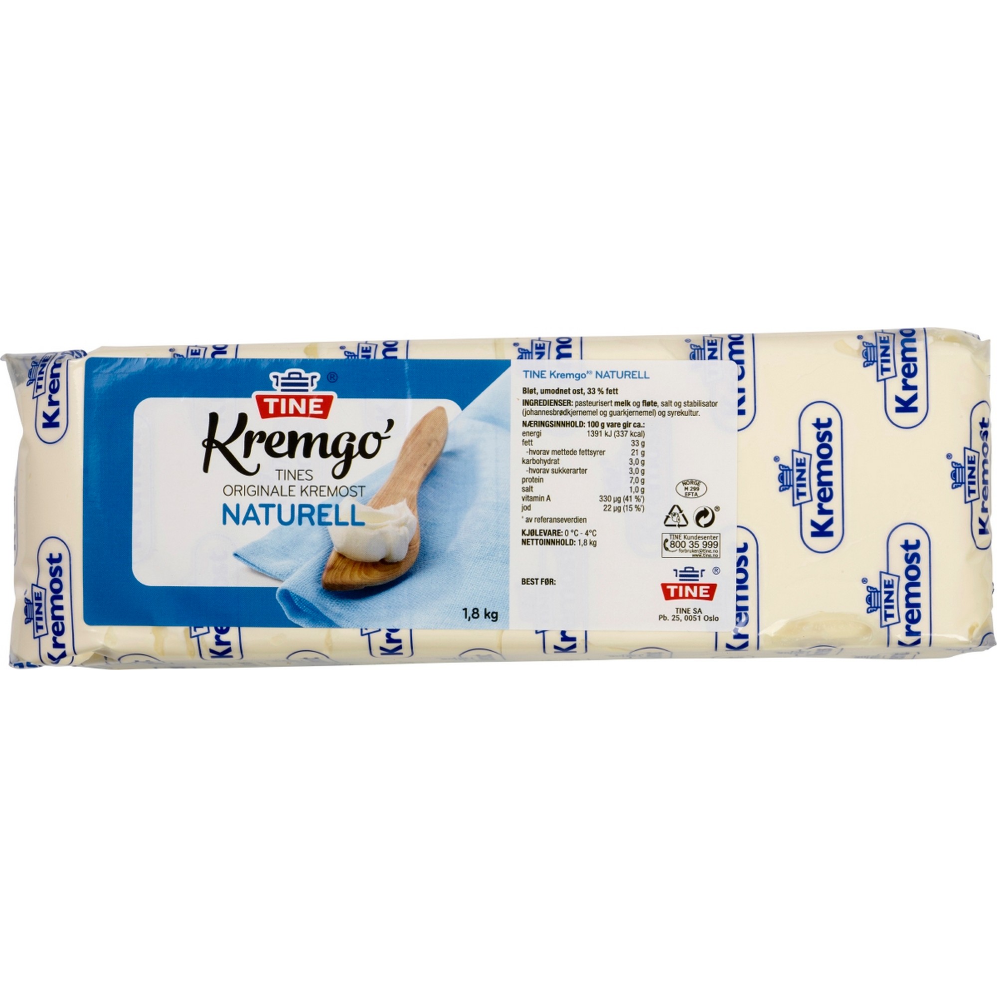 Creme cheese natural    1,8kg