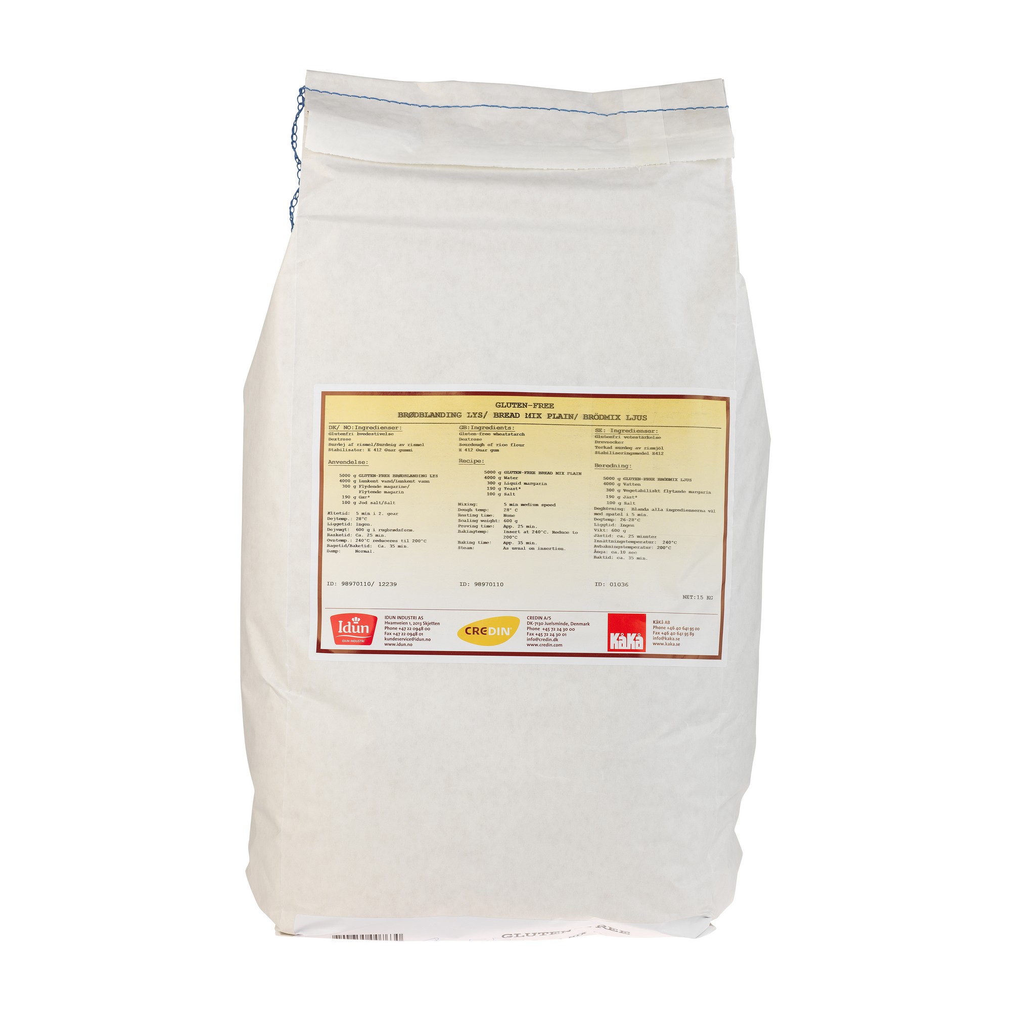 Breading flour bright gluten-free sack   15kg