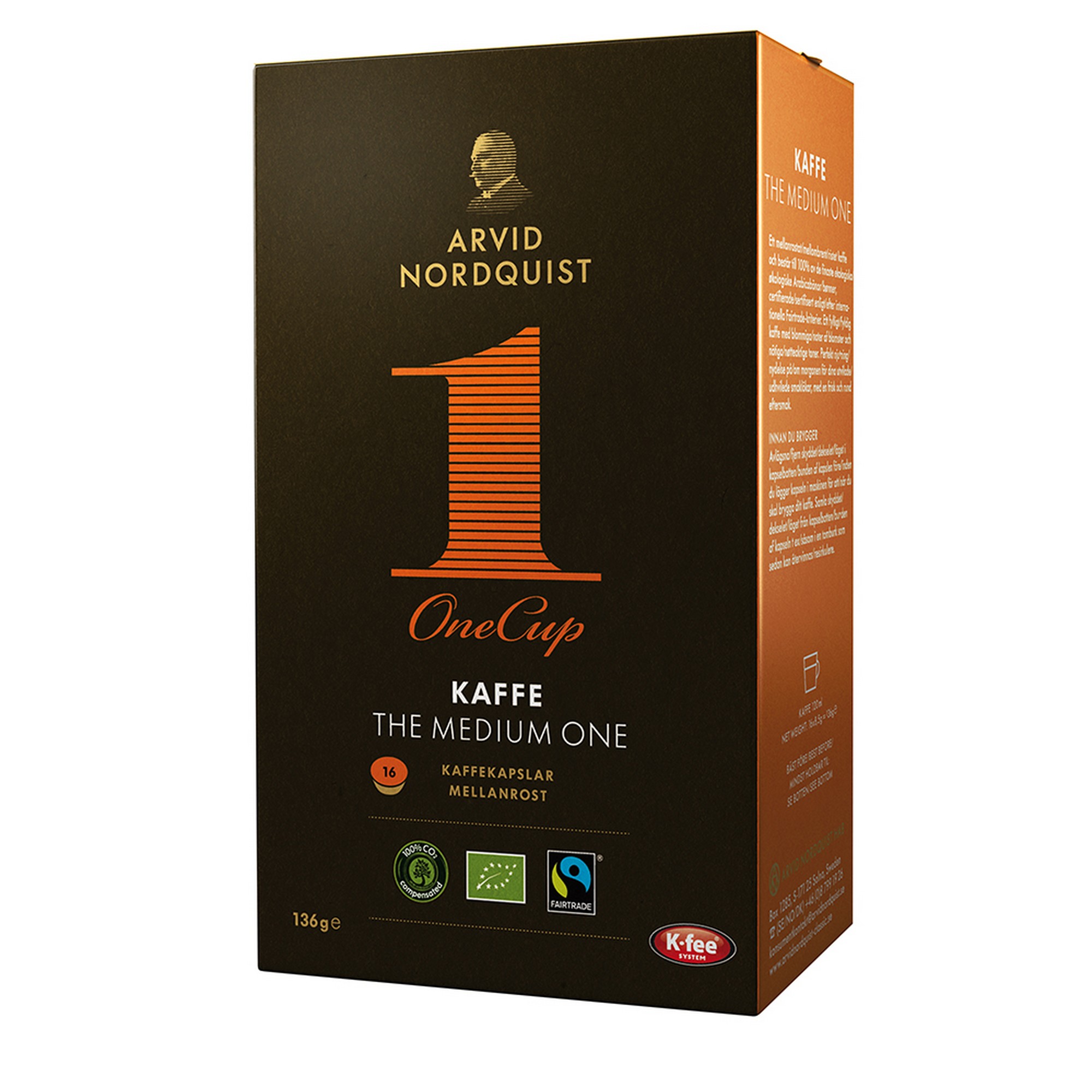 Kaffekapsel the medium one mellan br økol.&fairtrade  6x136g
