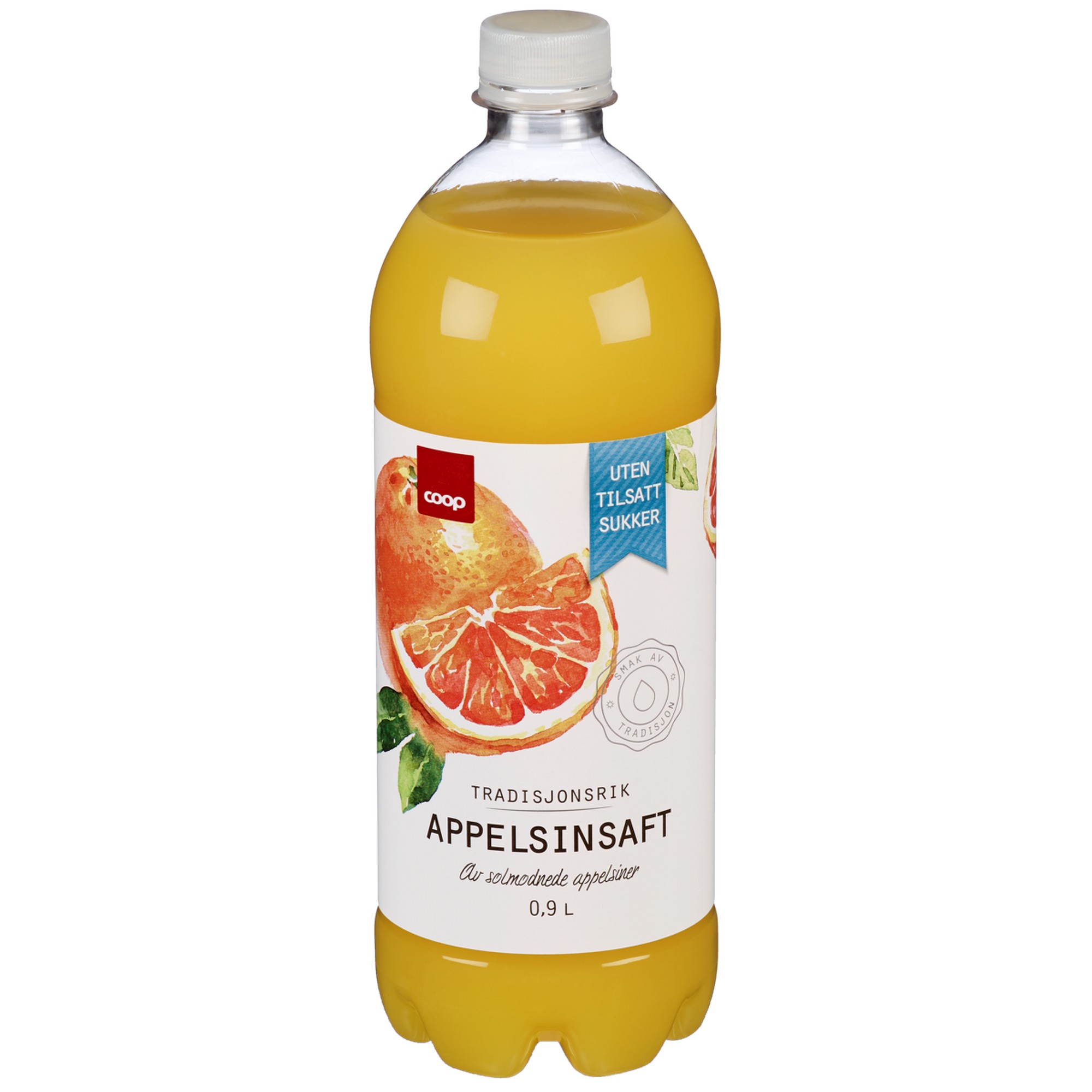 Appelsinsaft u/tilsatt sukker 1+4 0,9l