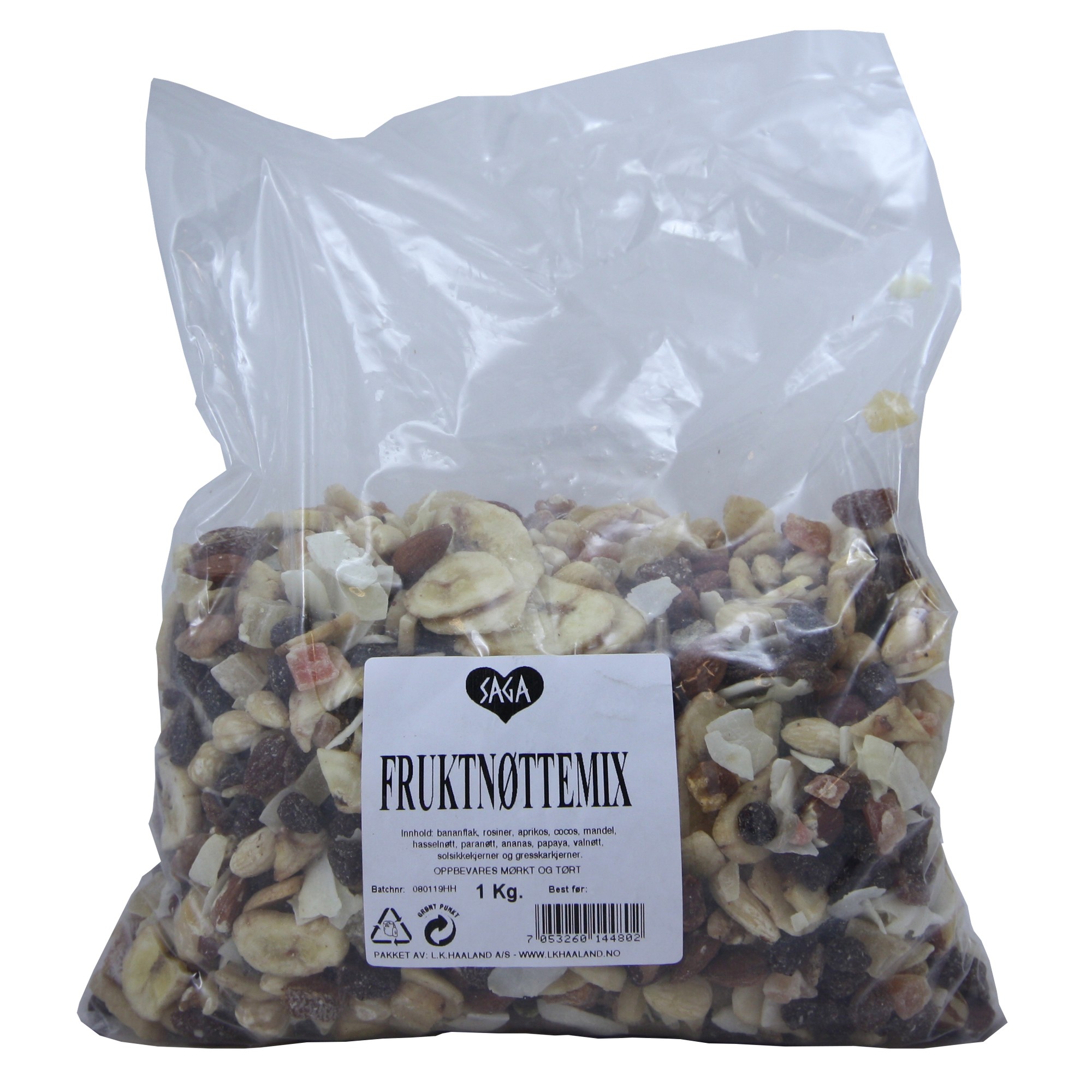 Nøtteblanding med diverse frukt   1kg