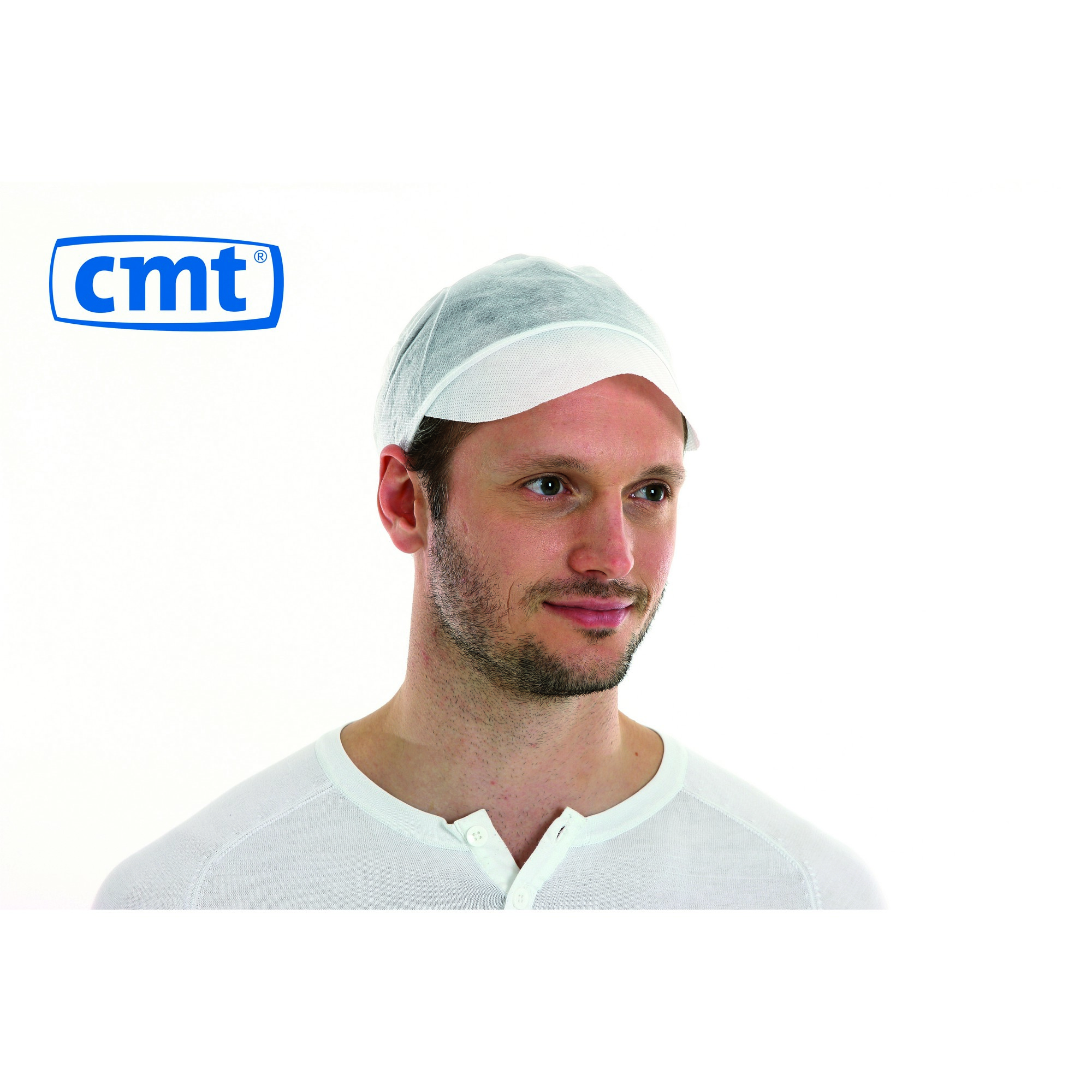 Skyggelue hvit non woven 100stk