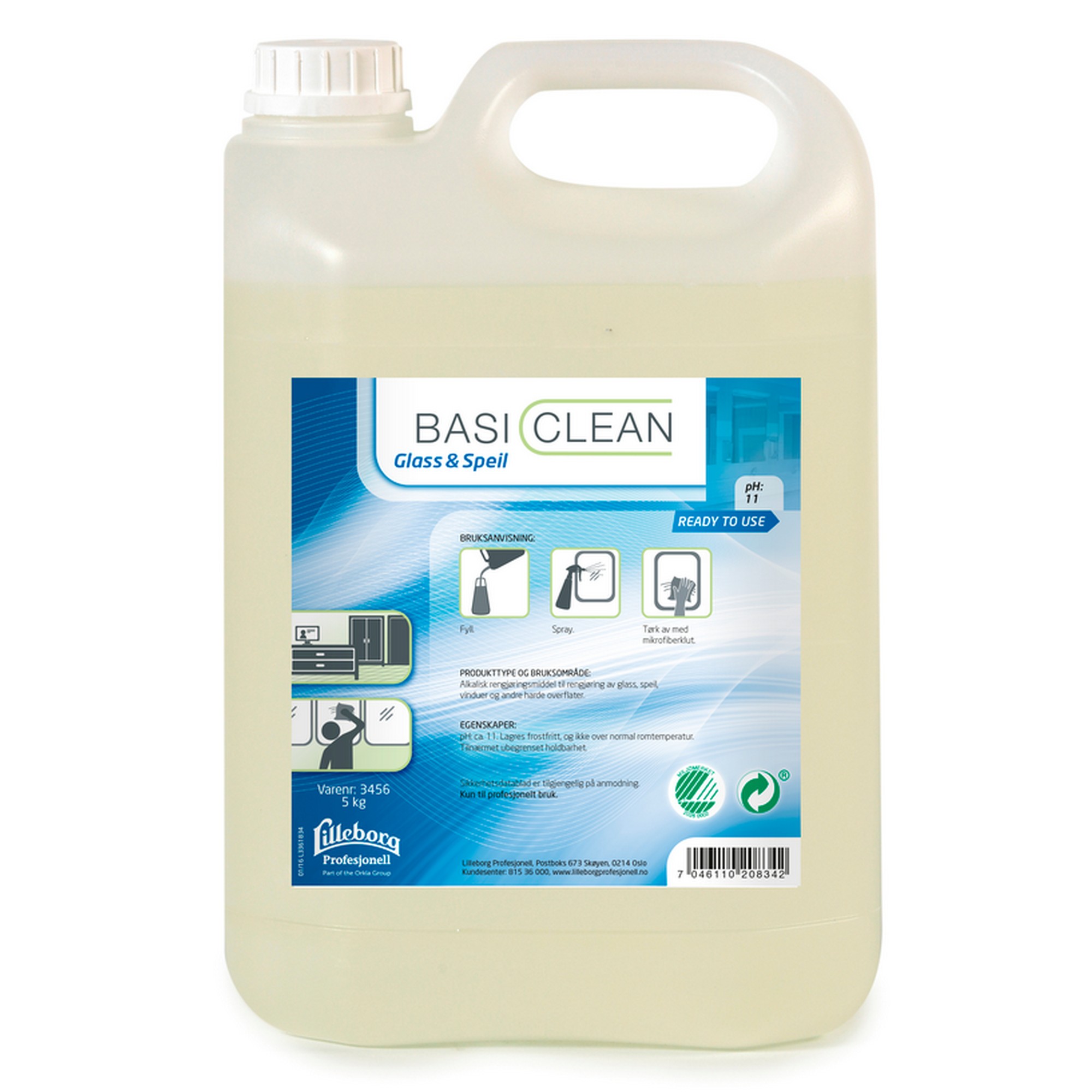 Basiclean glass & speil   3x5kg