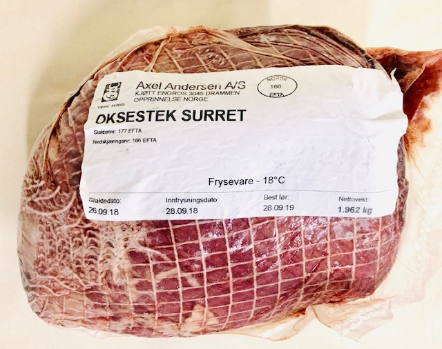 Oksestek surret kg