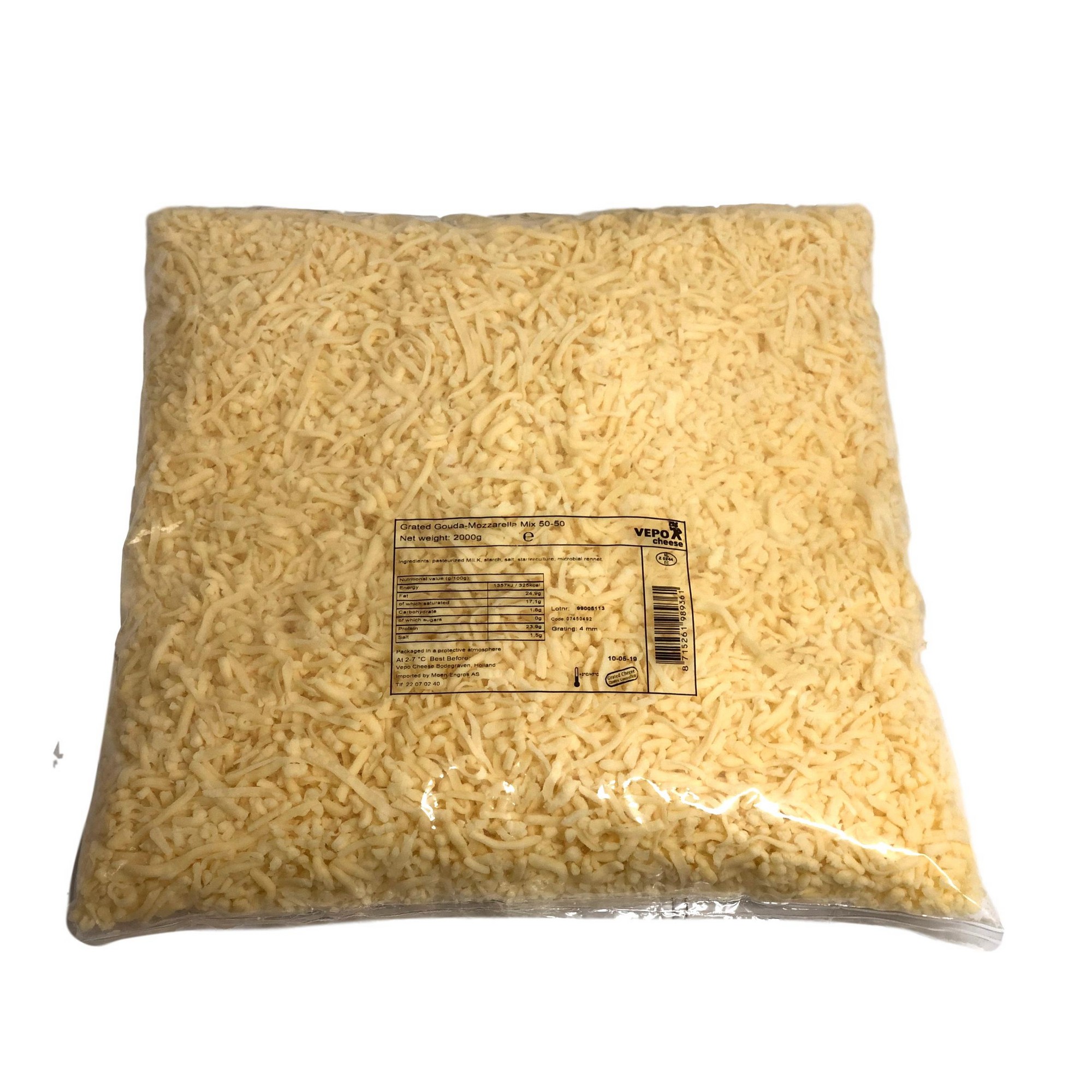 Mozzarella grated   2kg