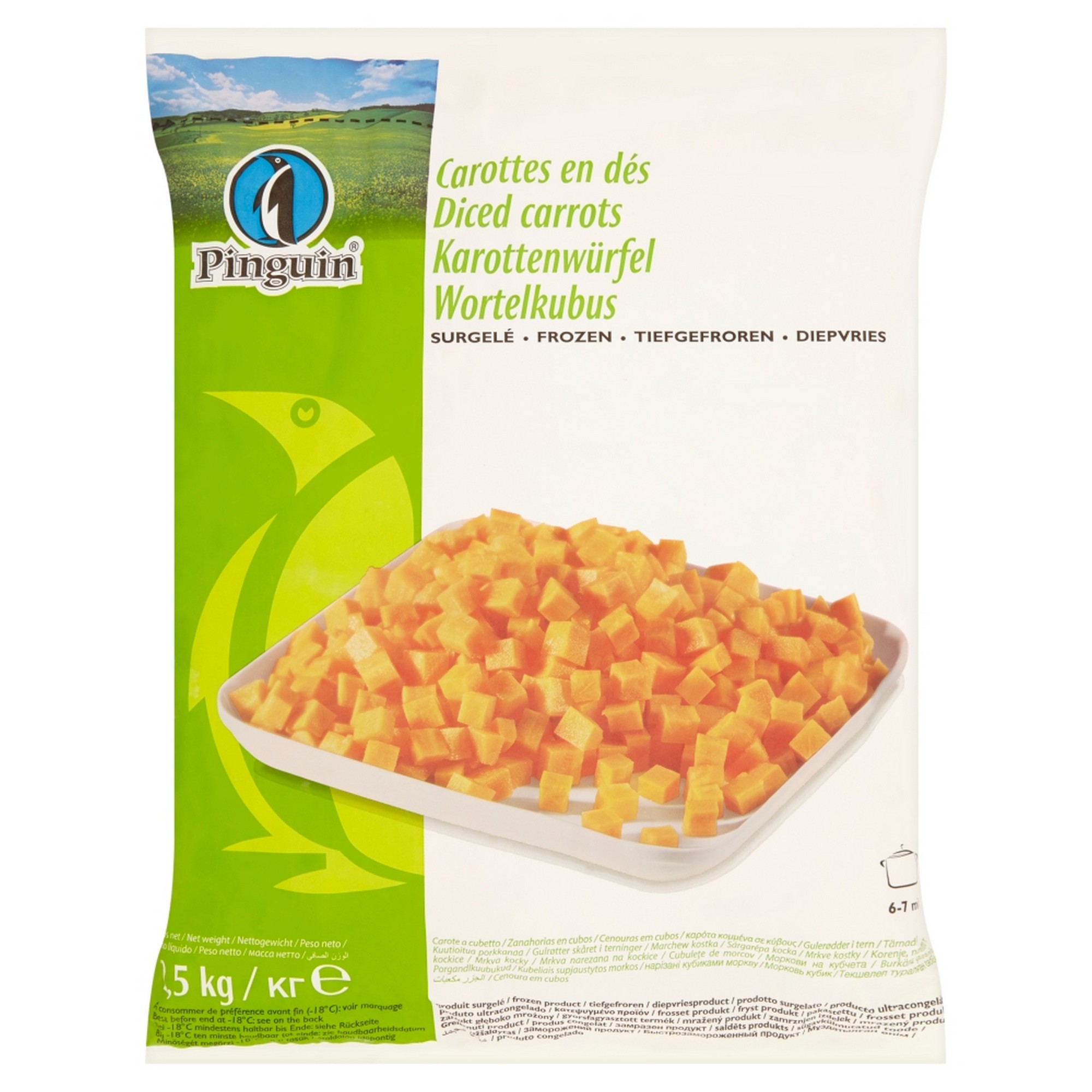 Gulrøtter, ternet 4x2,5kg t kg