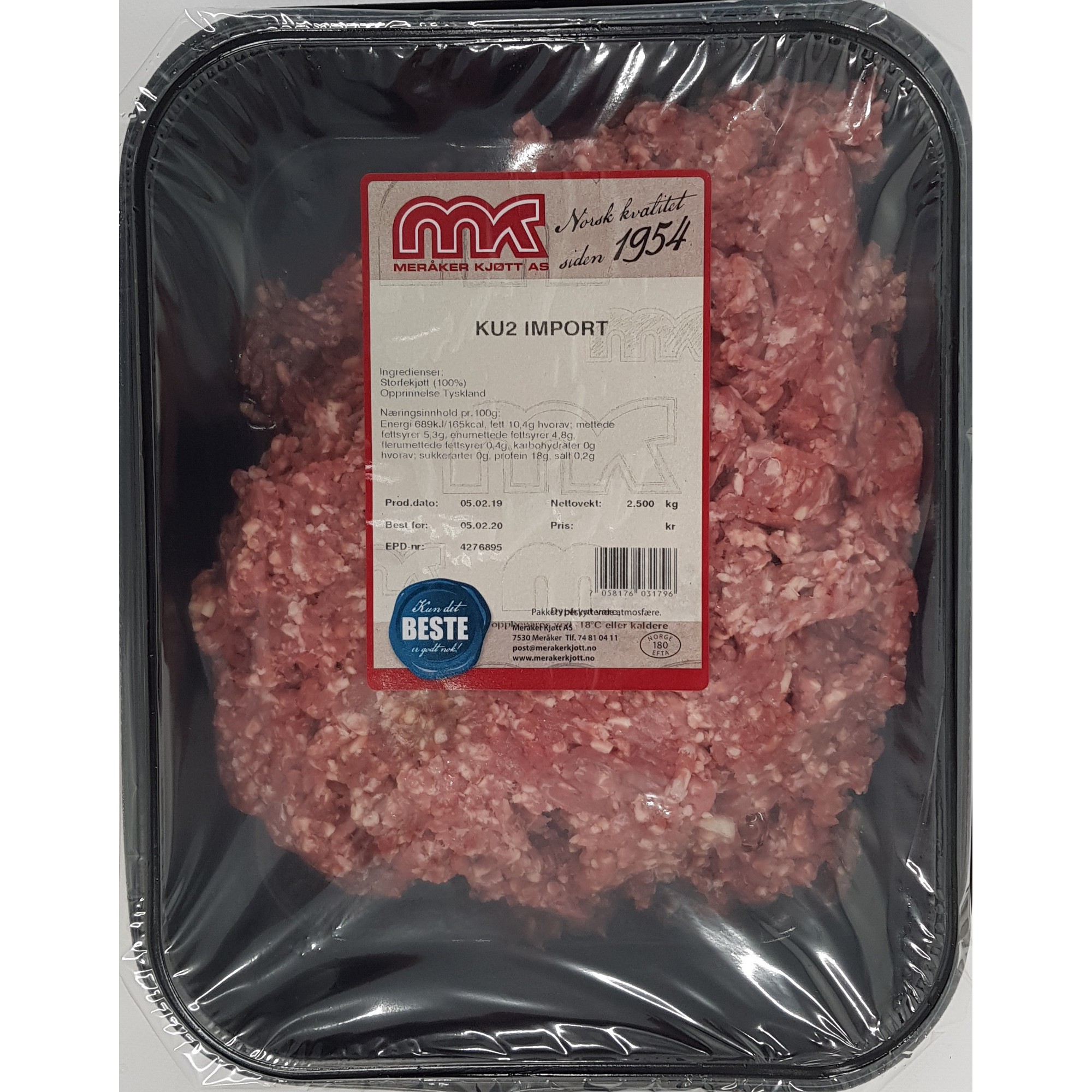 Ku2 rå import     2,5kg