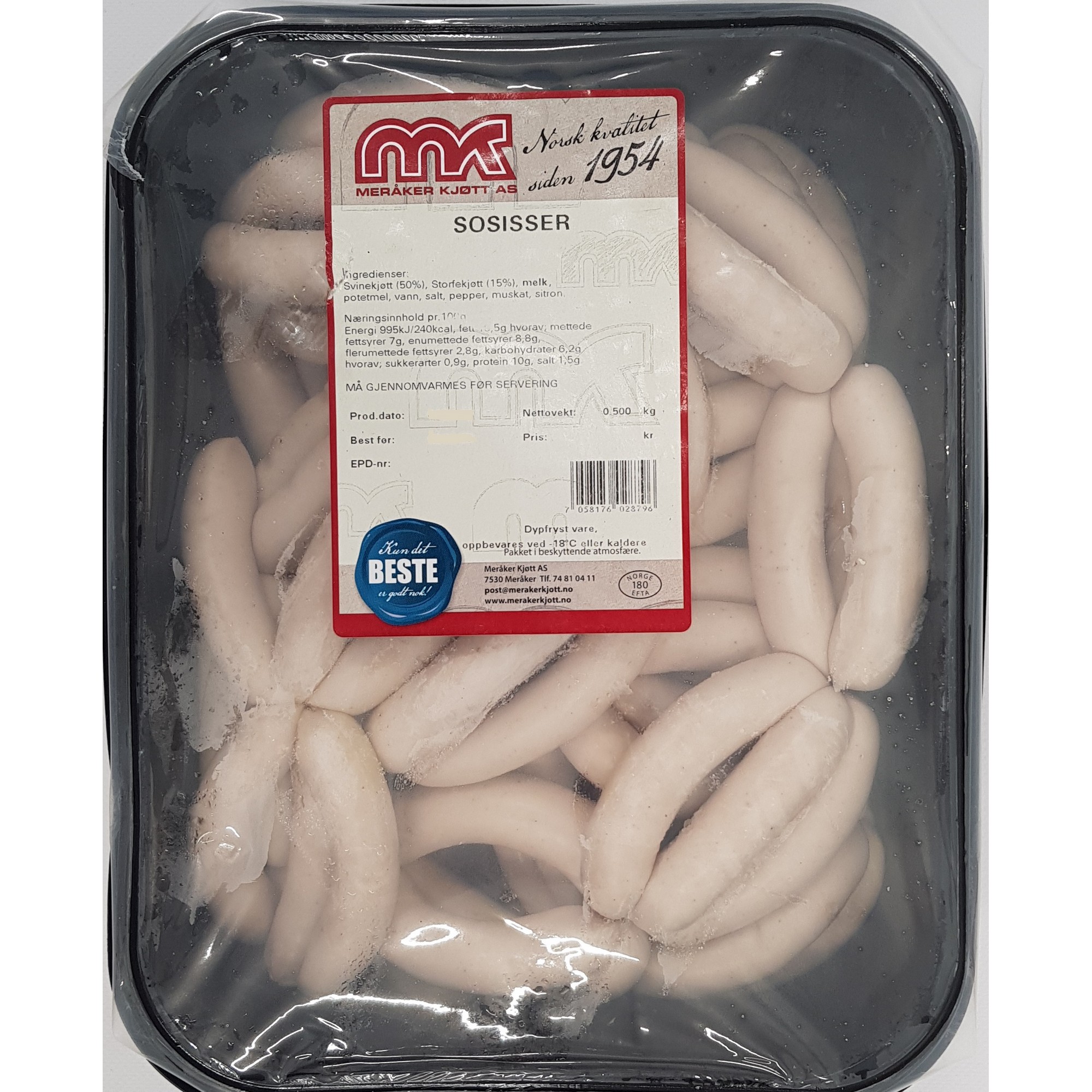 Sosisser    2,5 kg