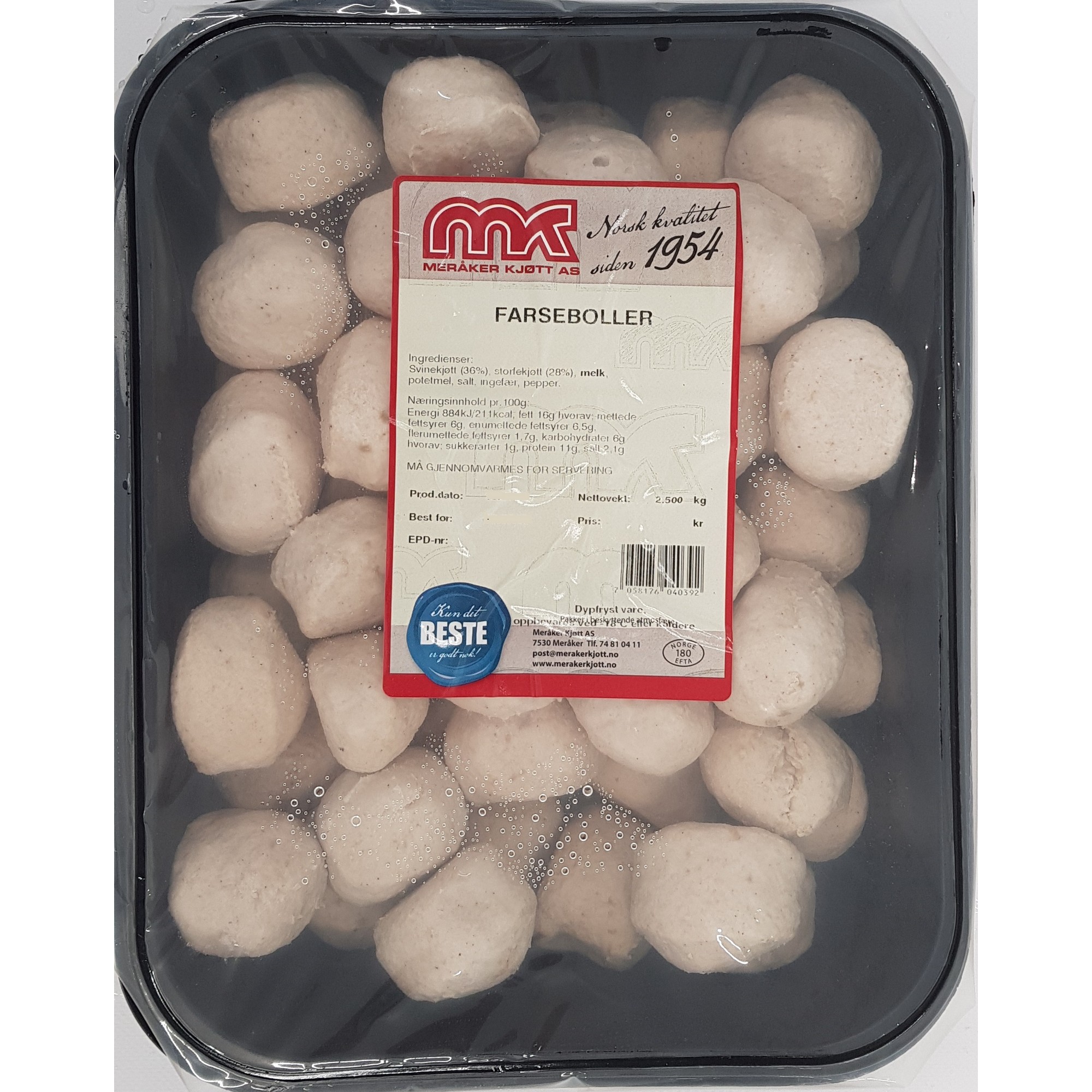 Farseboller fryst 2,5kg