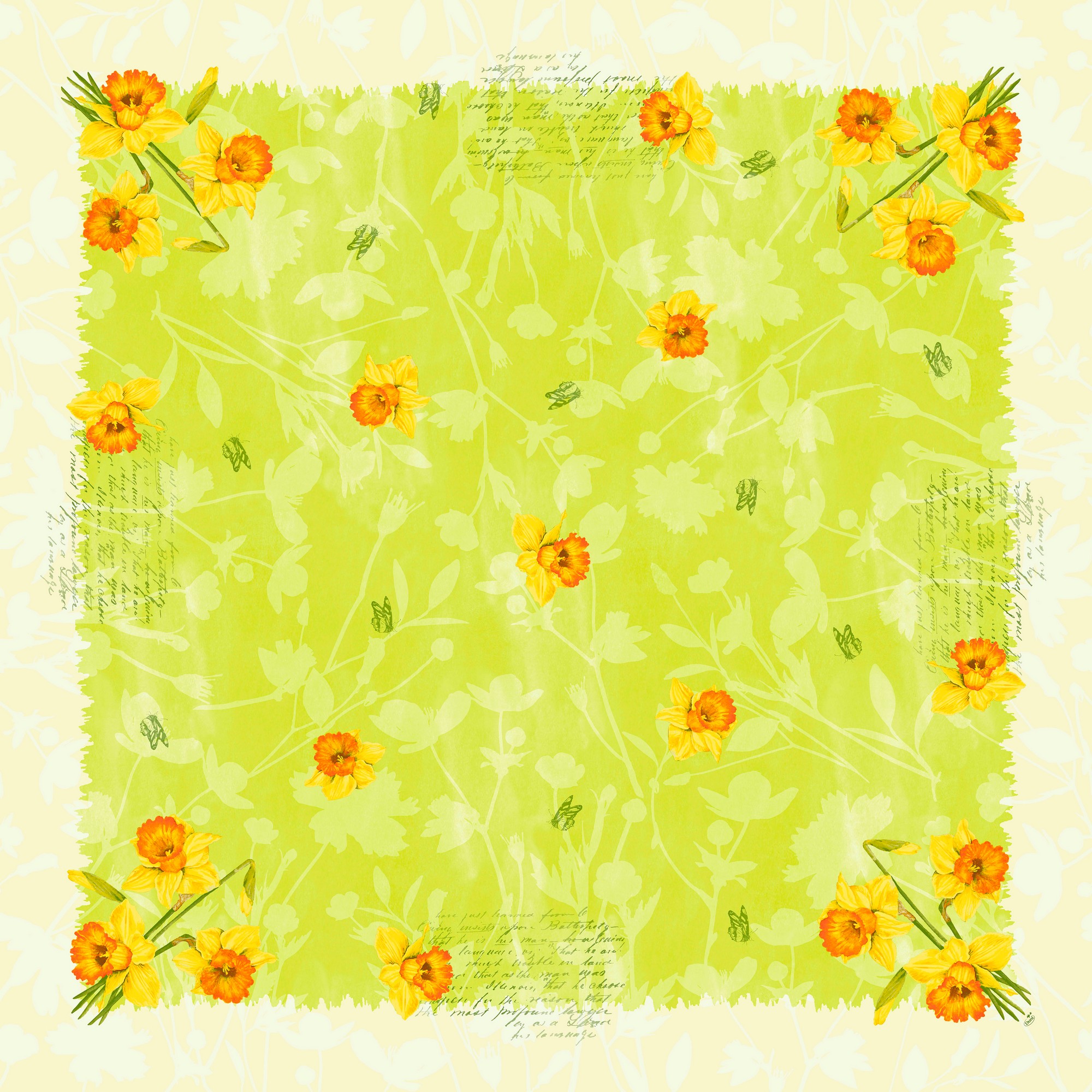 Duk dunisilk+ 84x84cm spring flowers 20stk