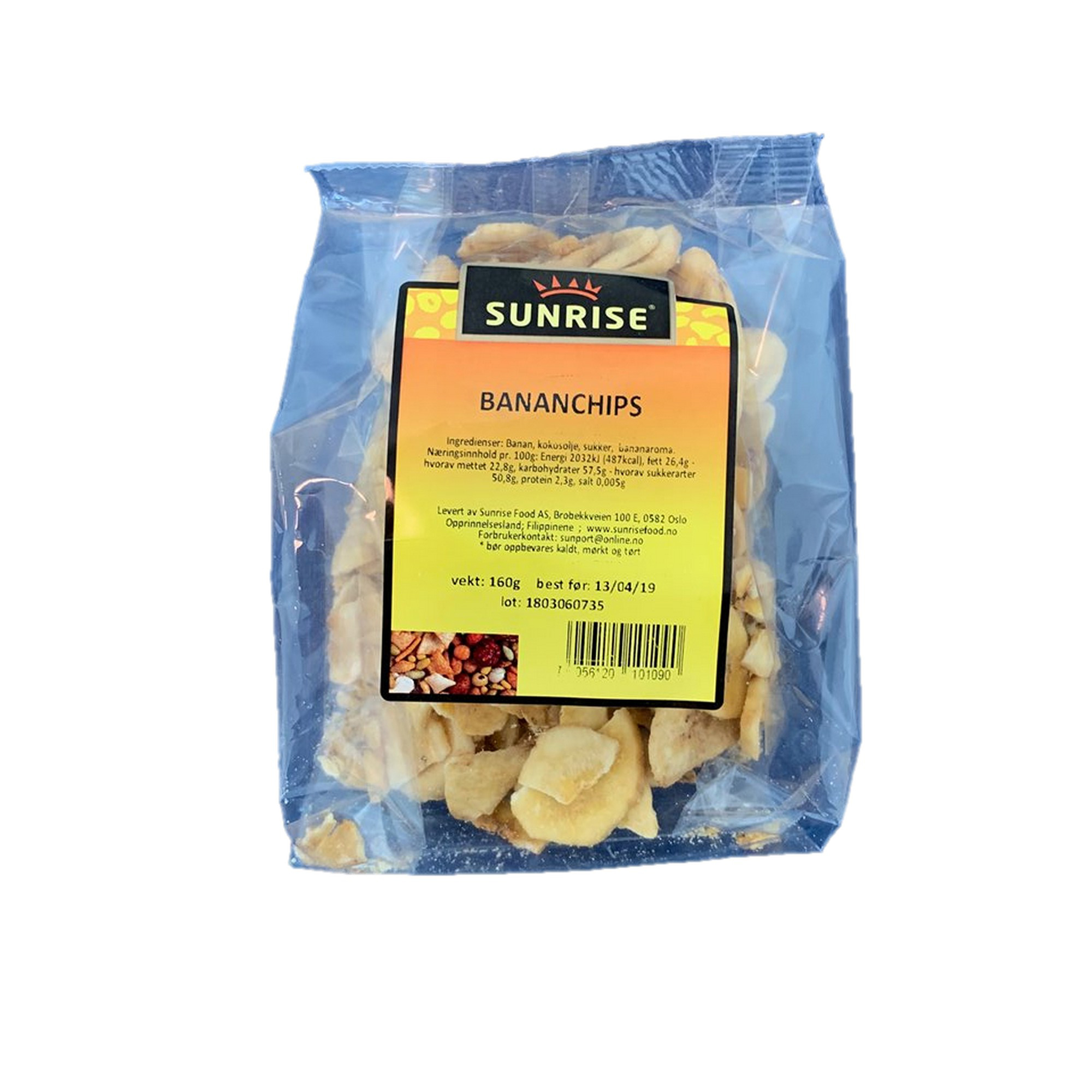 Banan chips sunrise 250g