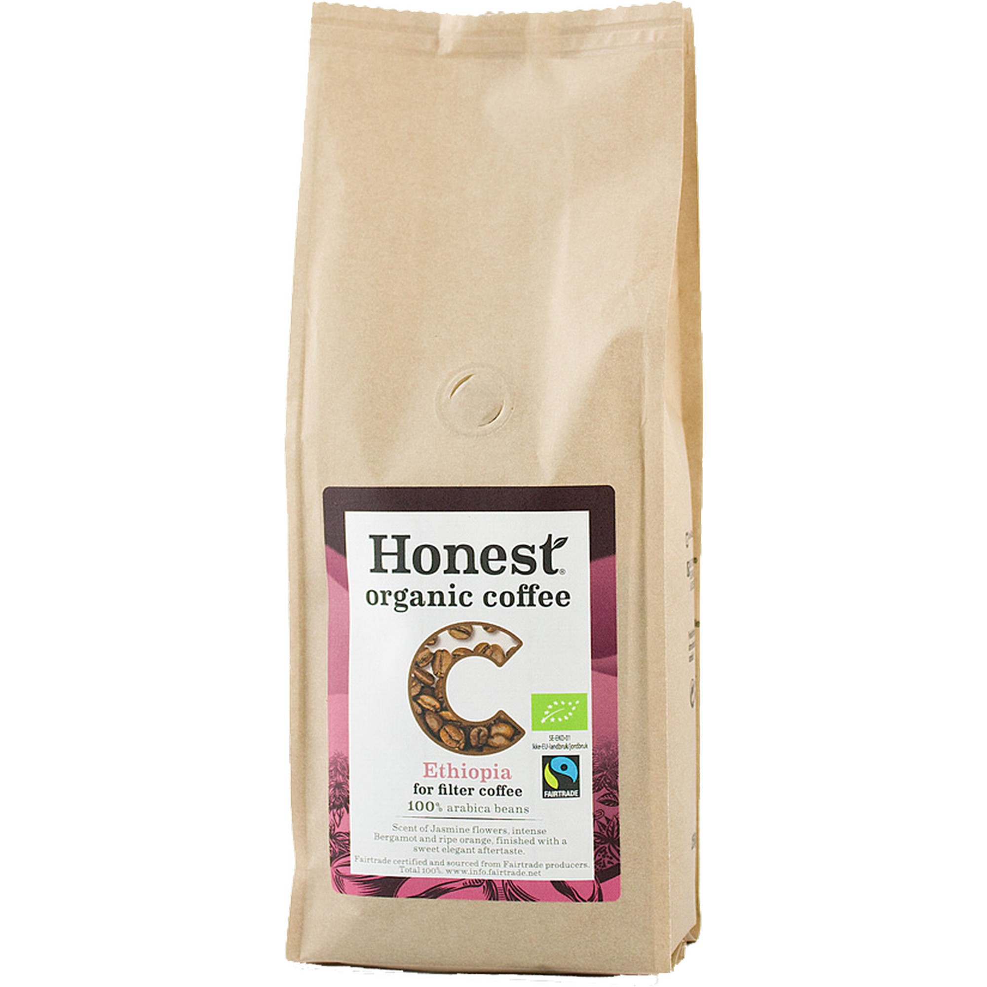 Honest organic coffee for filter, ethipoia 6x1kg