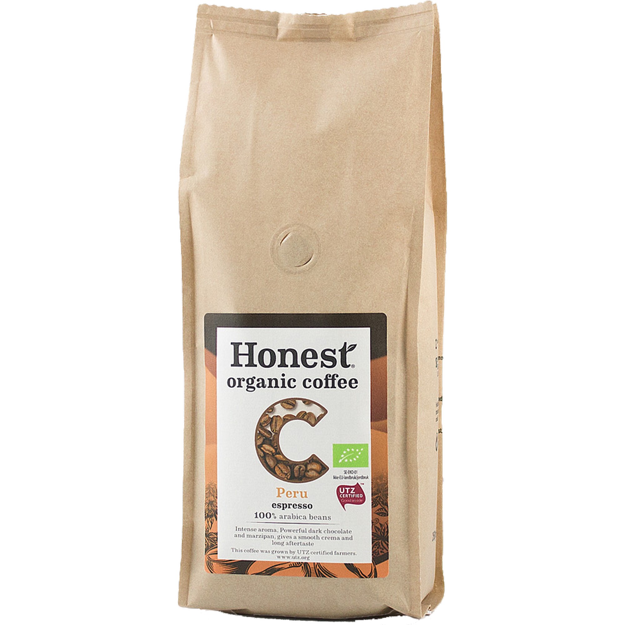 Honest organic coffee espresso peru 24x250g
