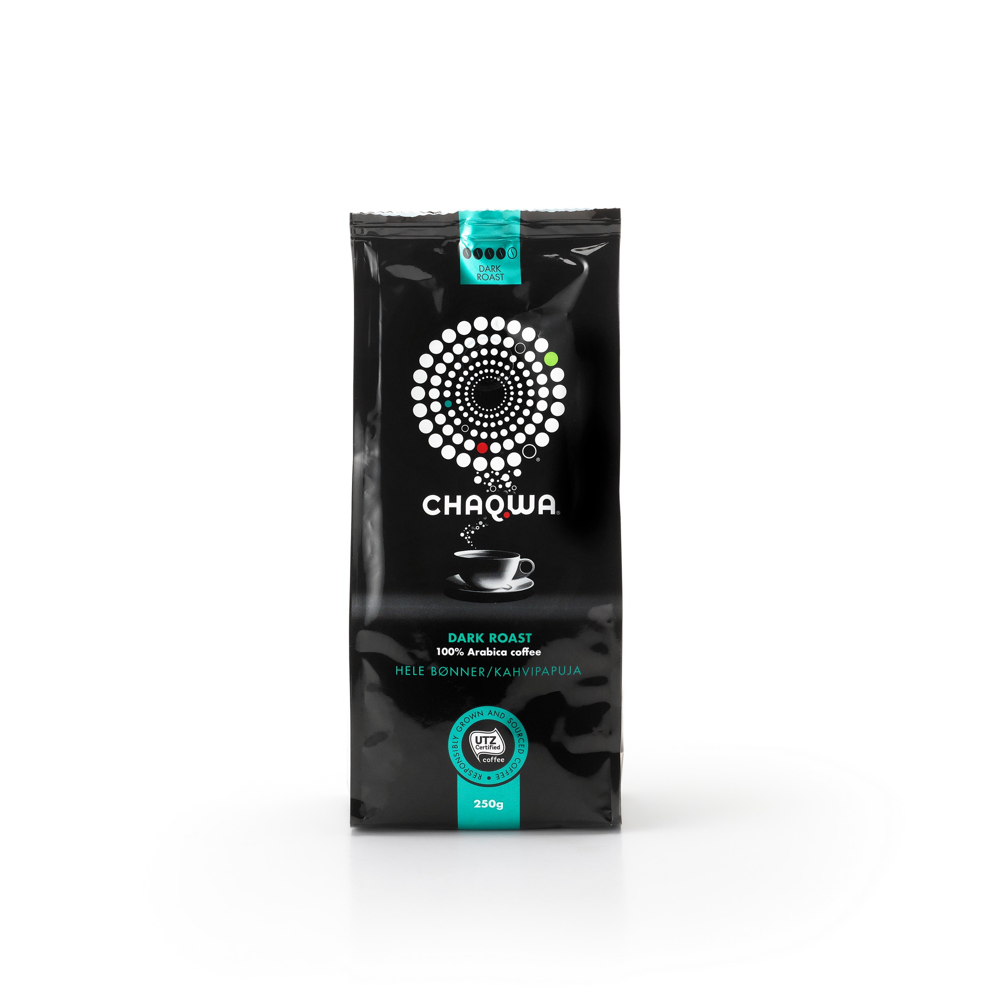 Chaqwa dark roast utz bønner 10x250g