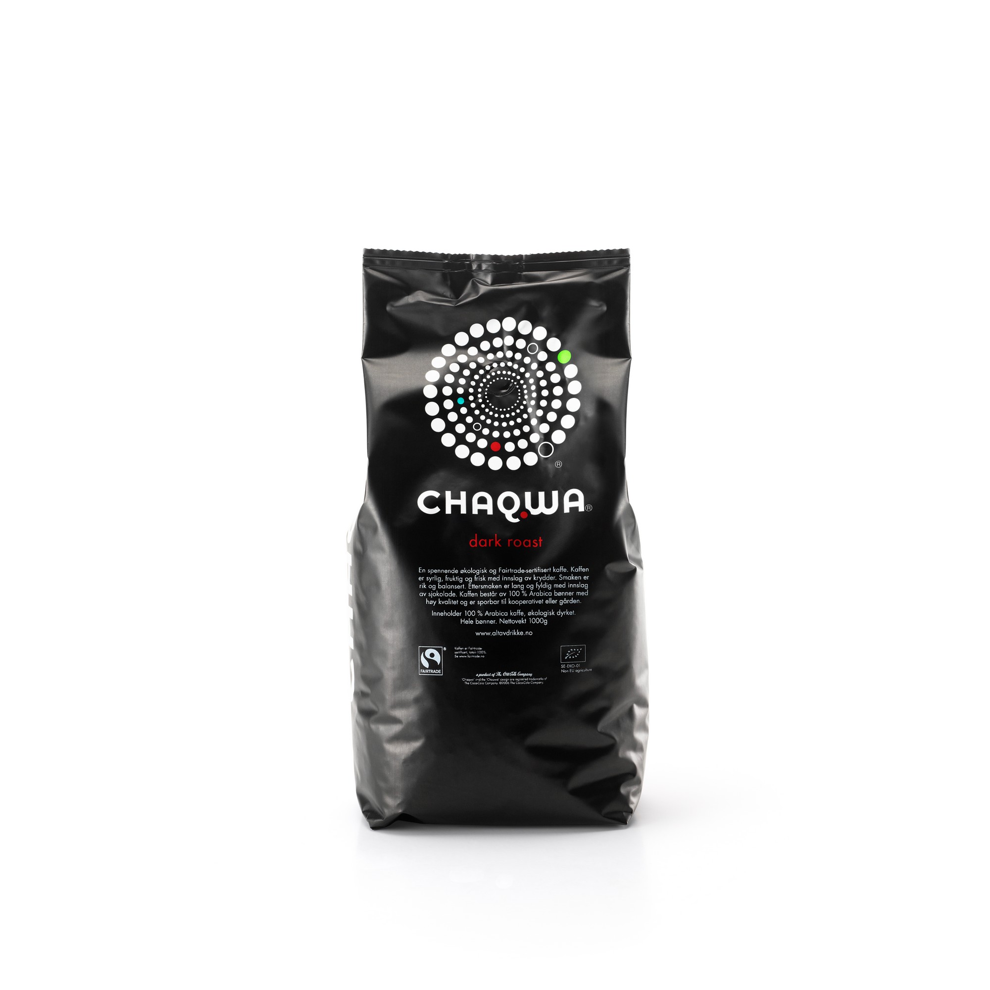 Chaqwa dark roast hele bønner 6x1kg
