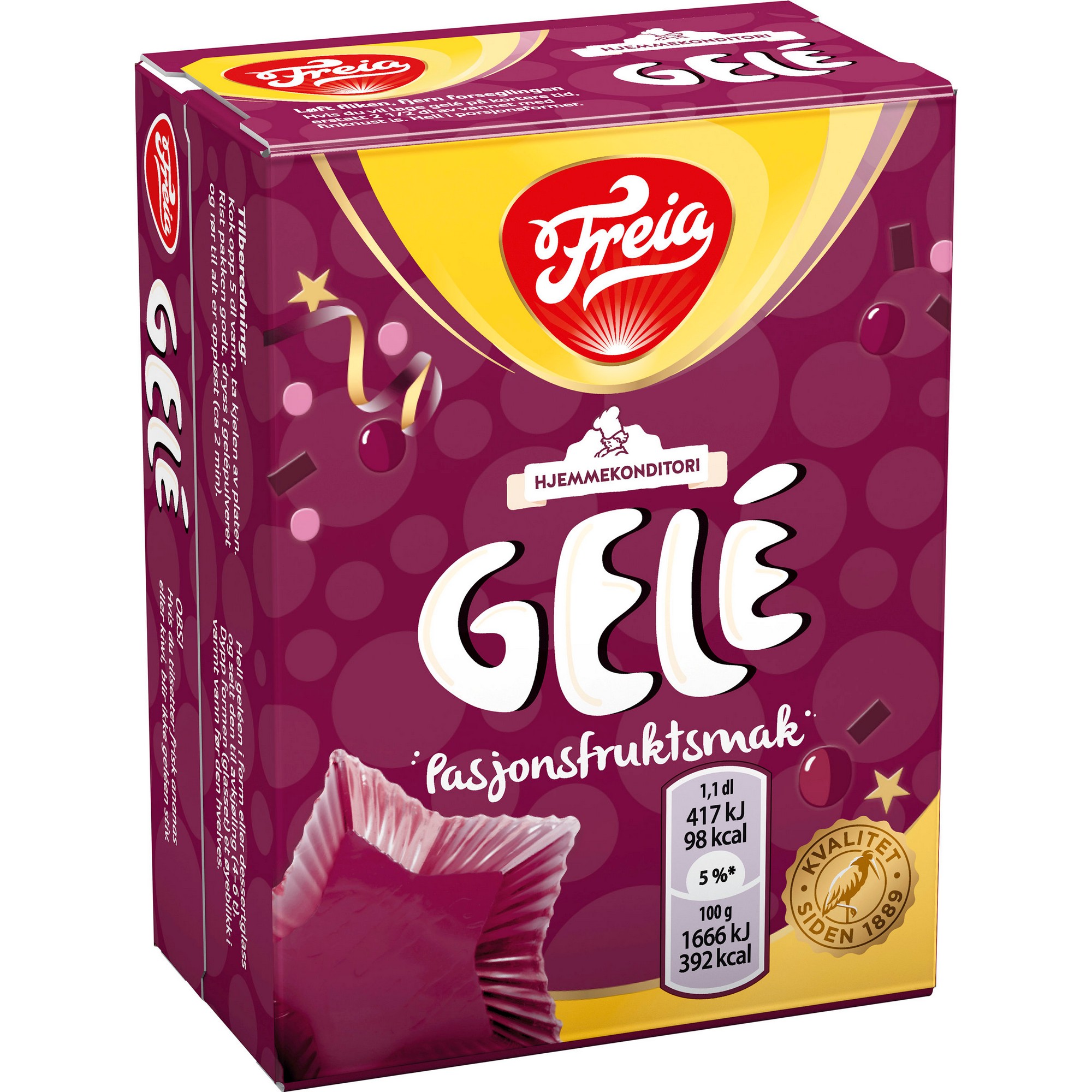 Pasjonsfruktgele 125g
