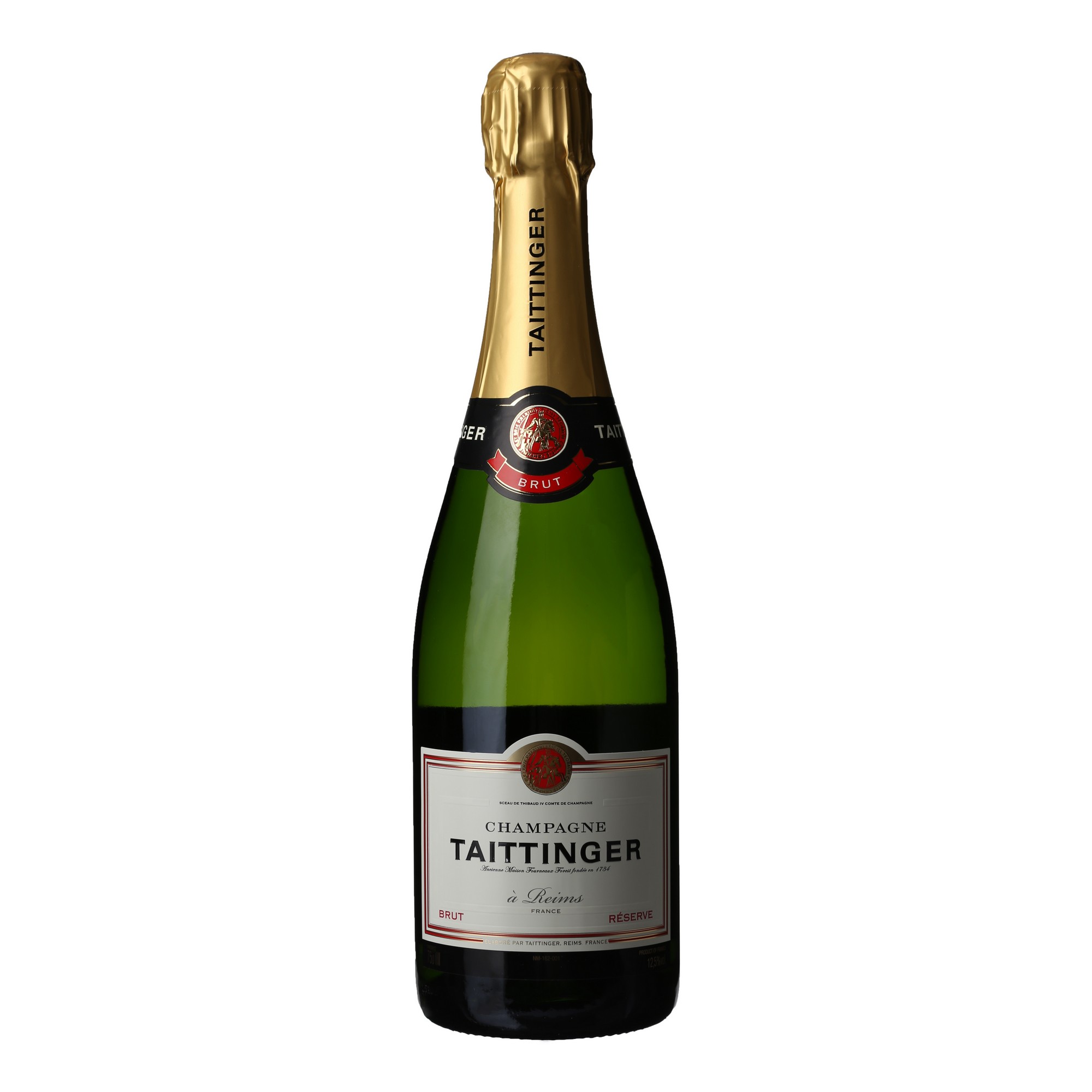 Champagne taittinger brut reserve 12,5% 75cl