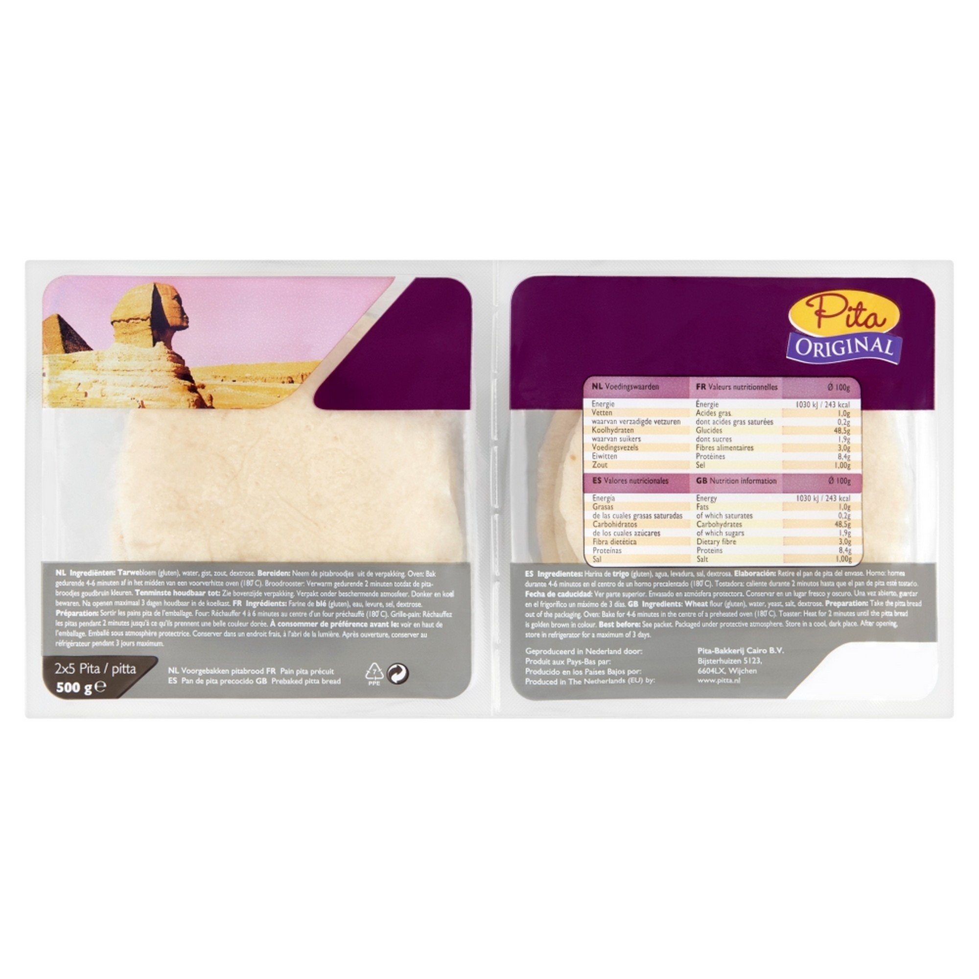 Pitabrød 12x10stk    6kg