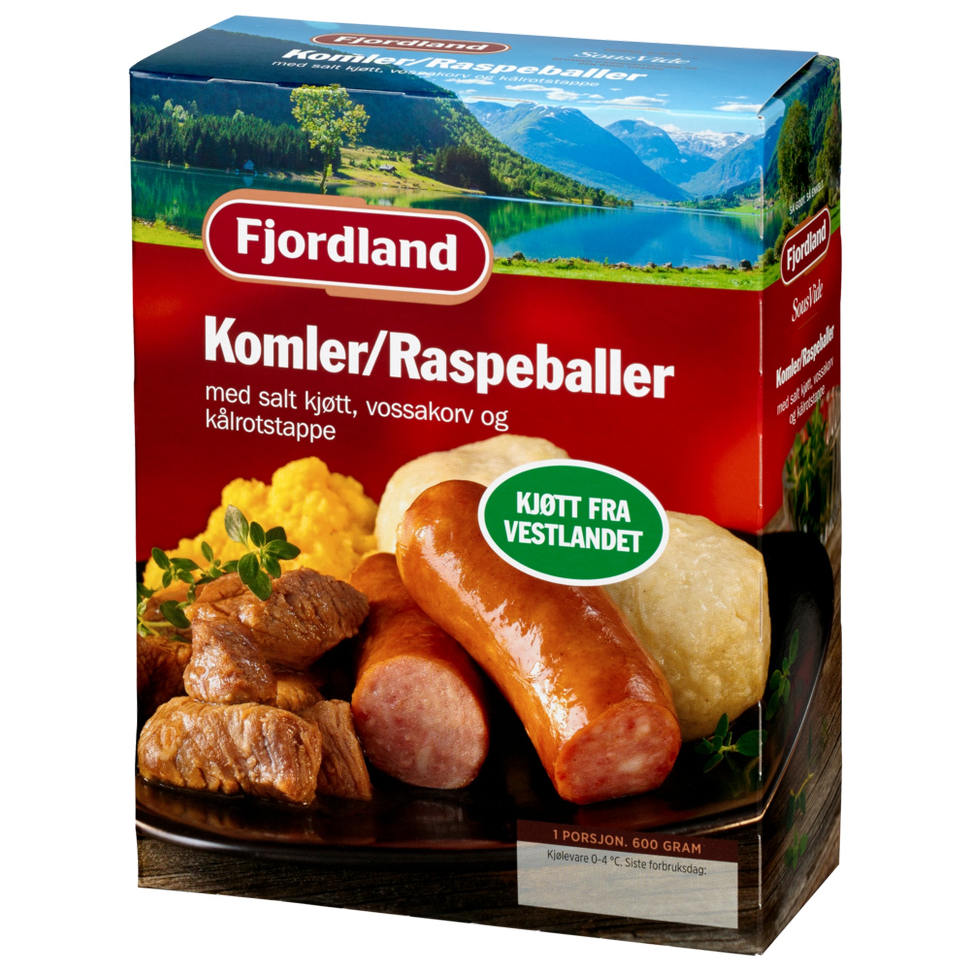 Fjordland komle/raspeballer 600g