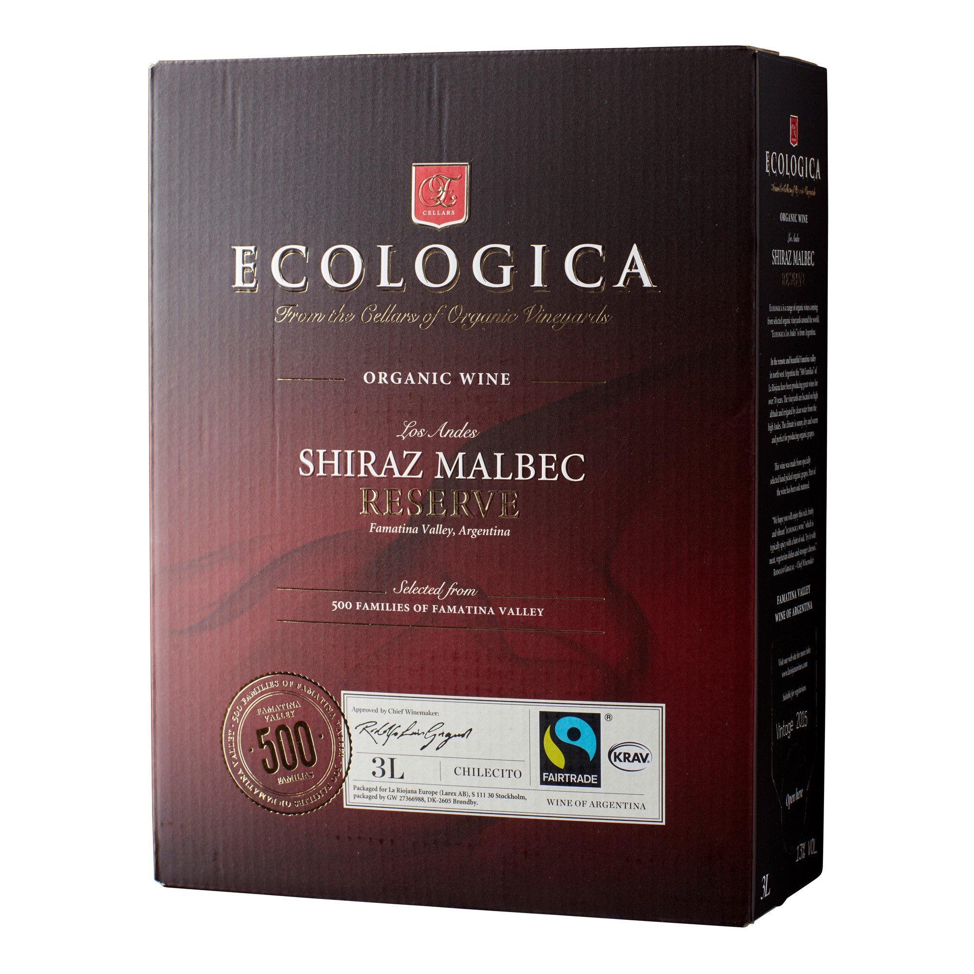 La riojana shiraz malbec 12,5% 3l