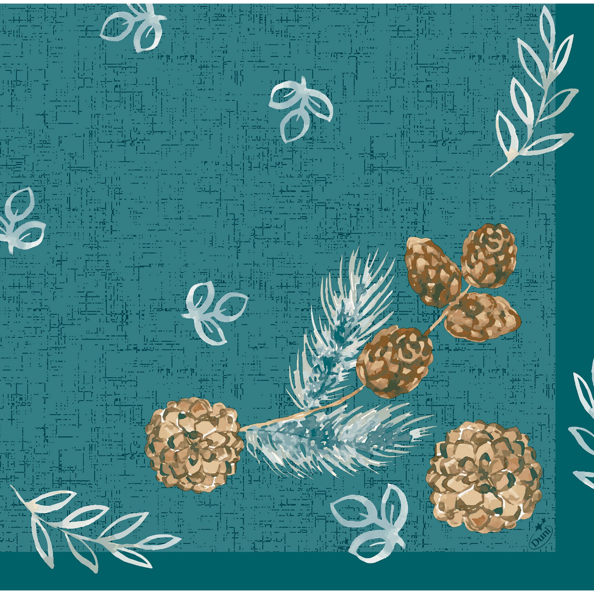 Serviett dunisoft 40cm pine cones 60stk