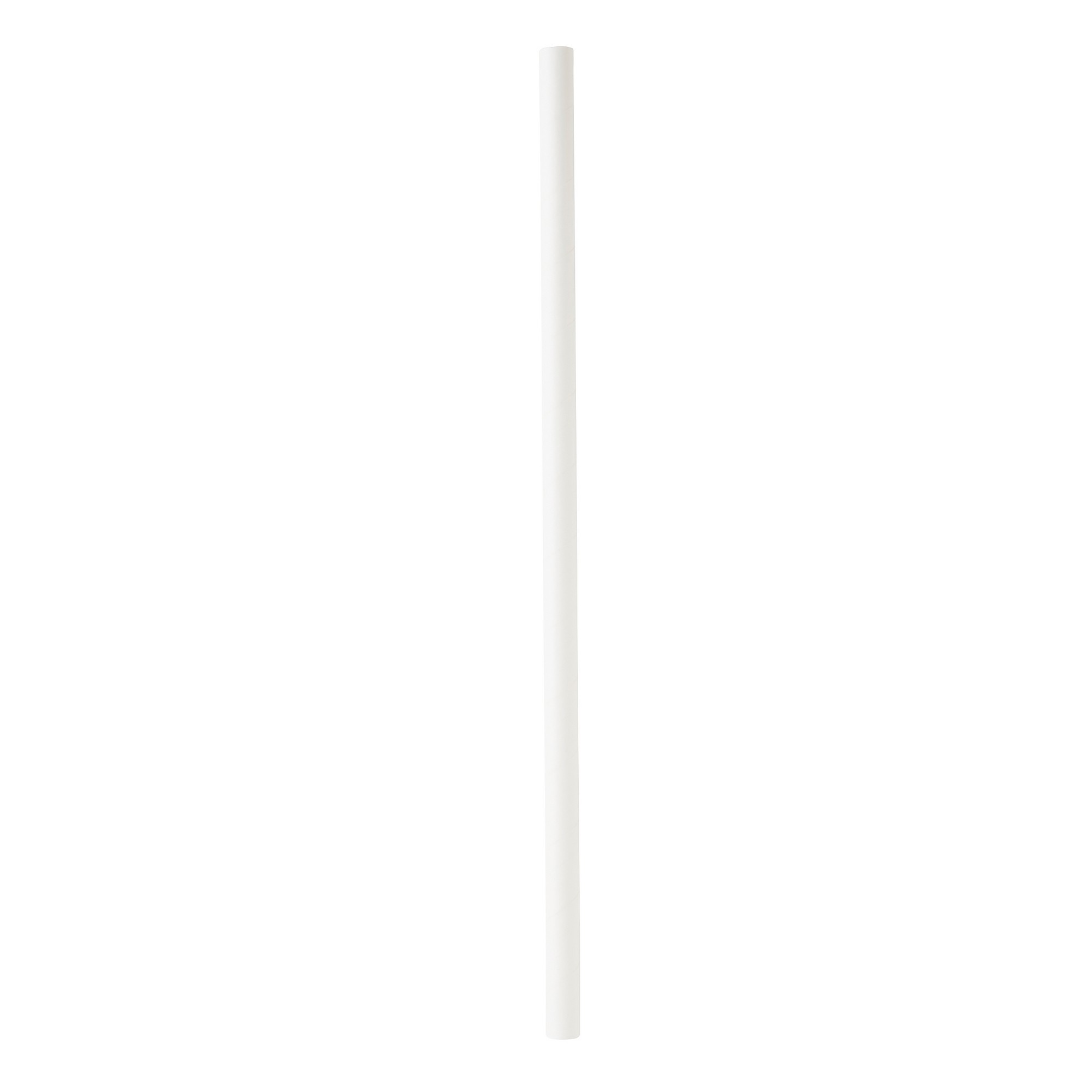 Sugerør papir 8x230mm hvit  100stk