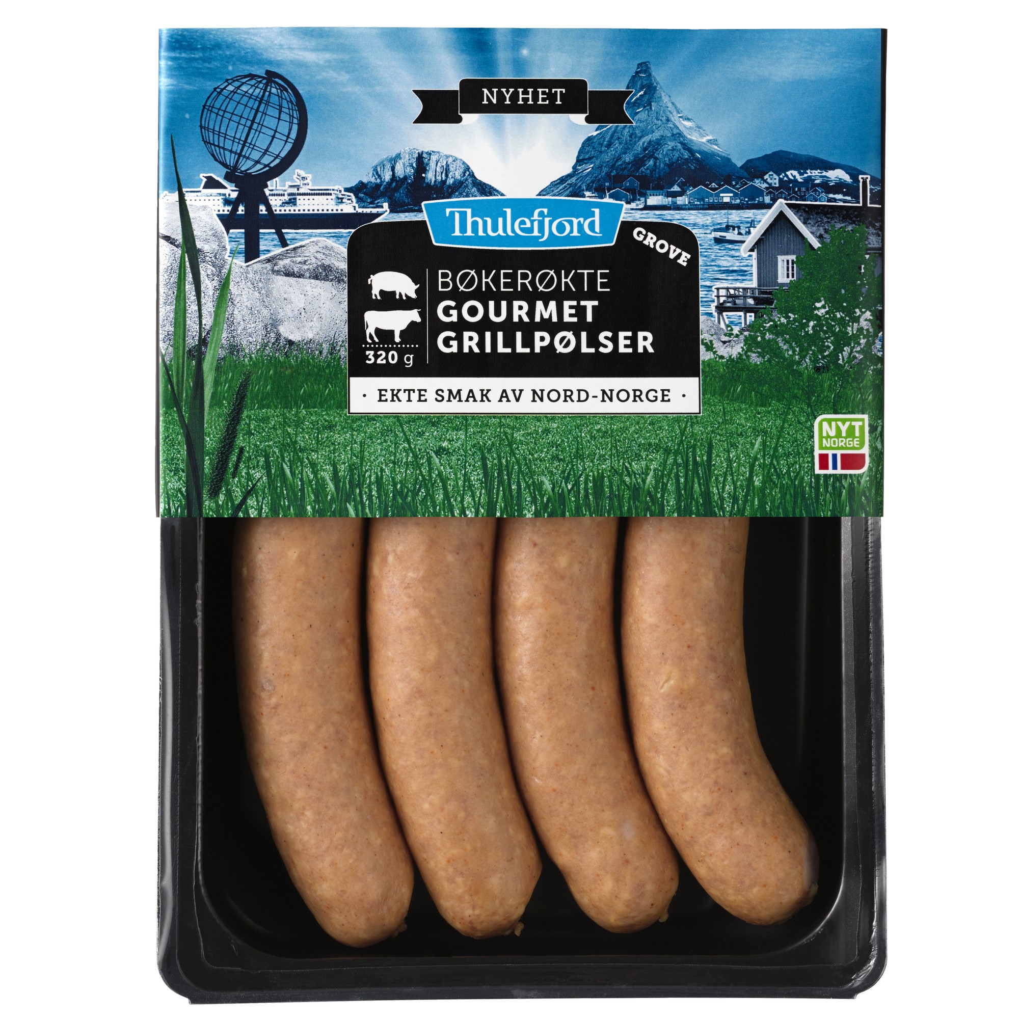 Gourmet grillpølse røkt 320g