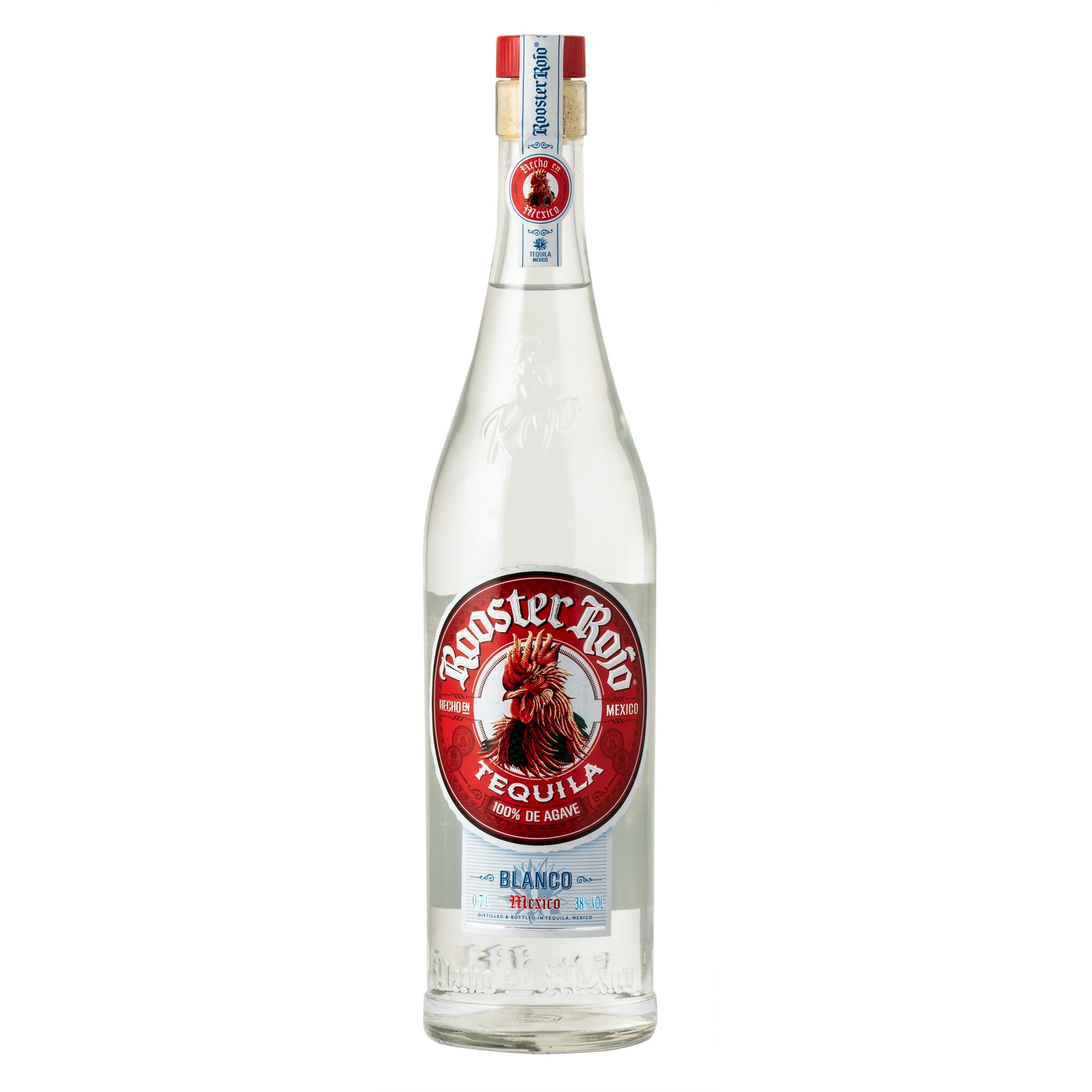 Rooster rojo tequila blanco 38% 70cl