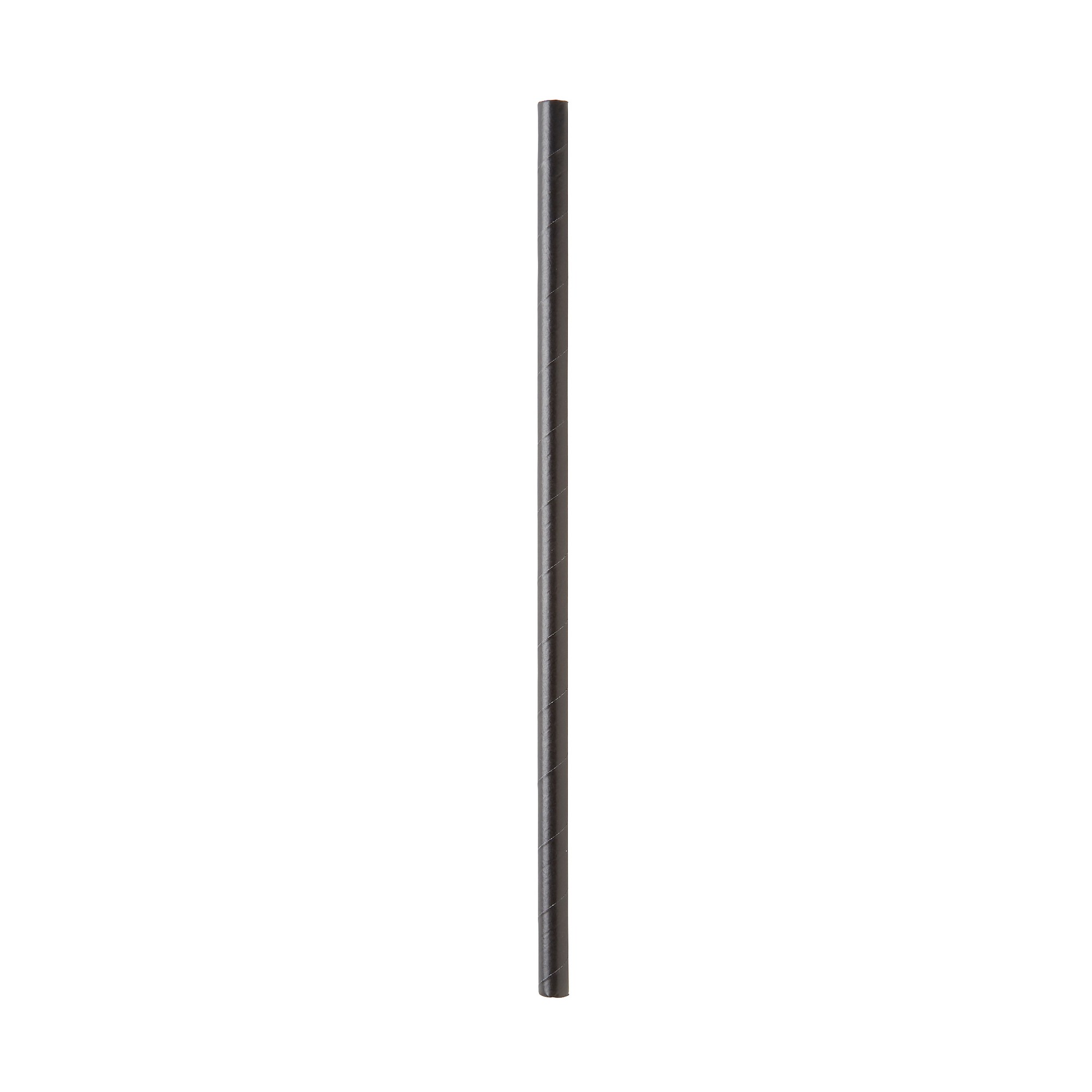 Sugerør papir 21cm 6mm sort  200stk