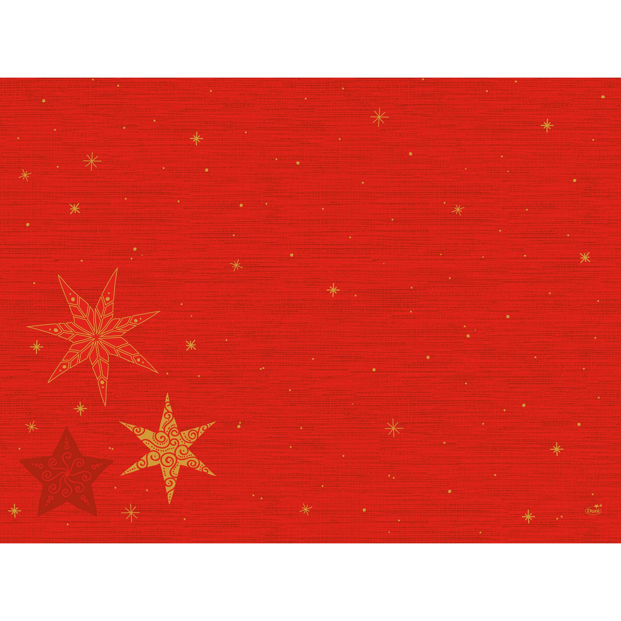 Bordbrikke dunicel star stories red    100stk