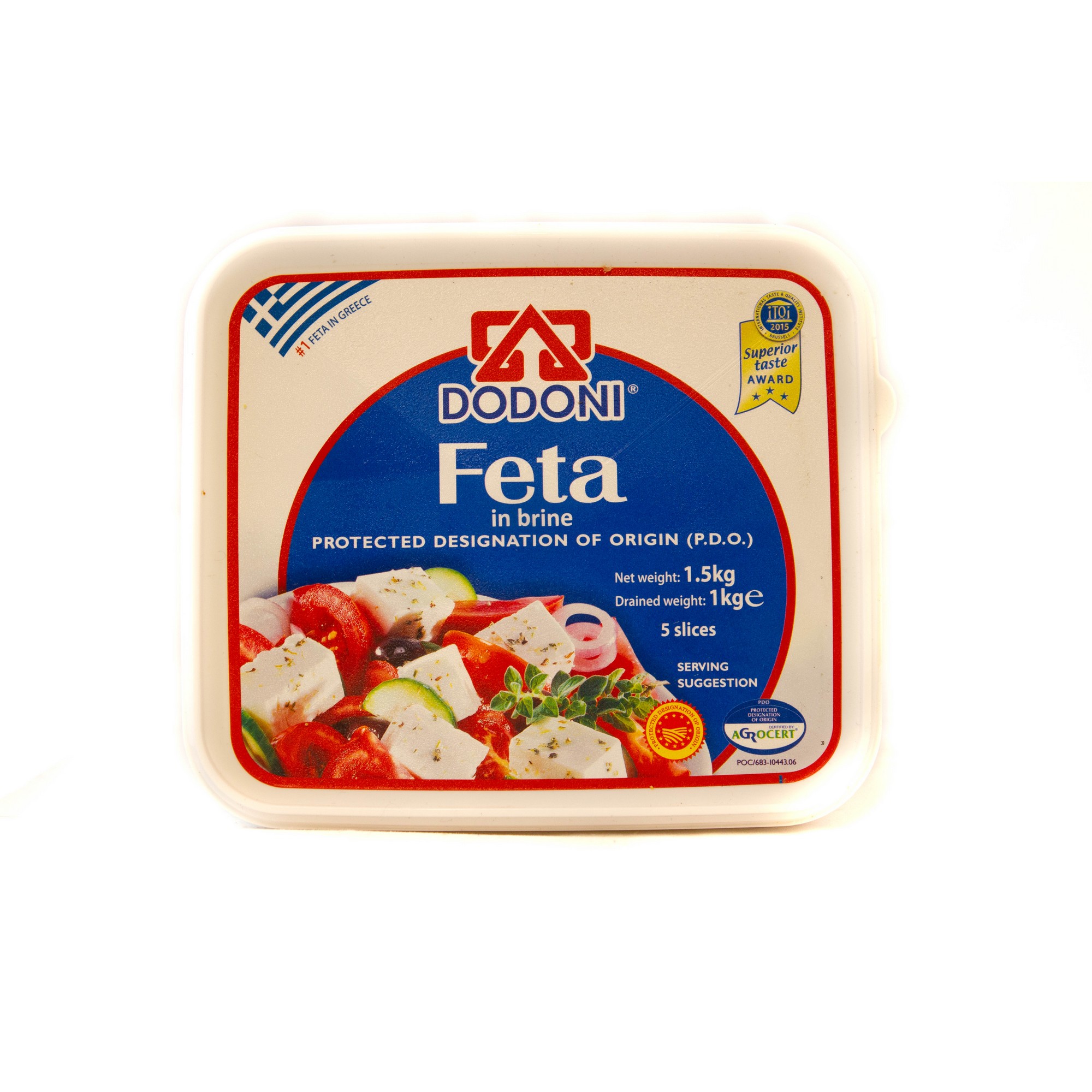 Fetaost ekte gresk i lake p.d.o. 1,5kg
