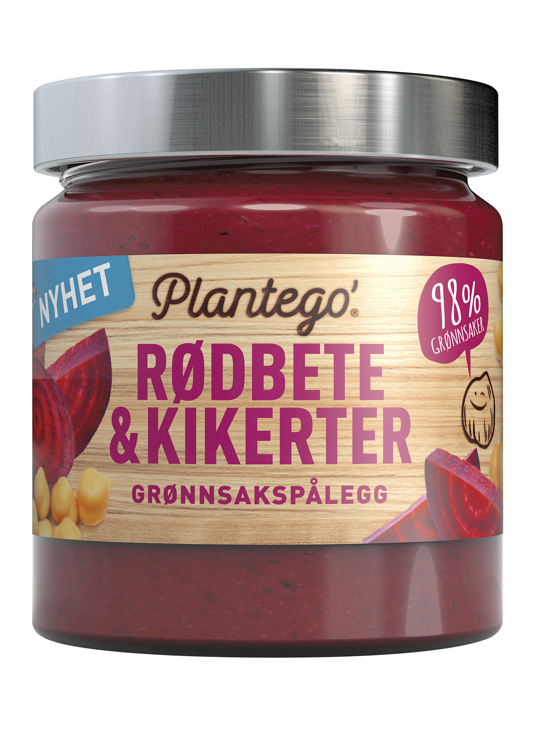 Grønnsakspålegg rødbete og kikerter 165g